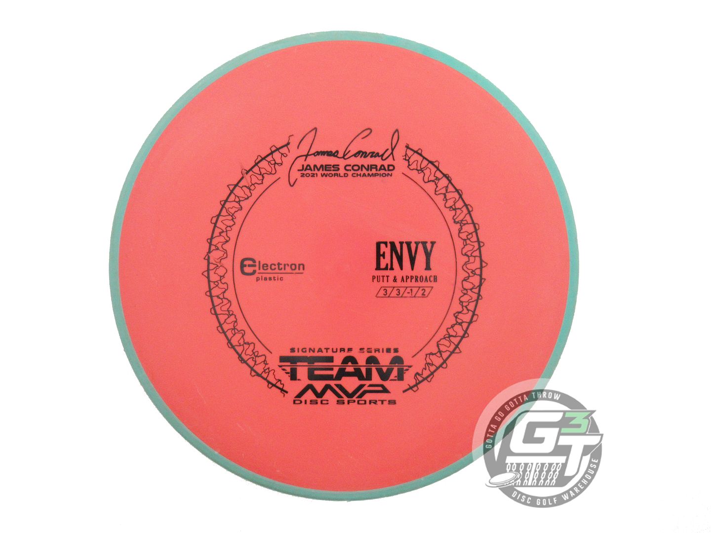 USED Axiom Discs Classic Electron Envy 167g Red Green Rim Putter Golf Disc