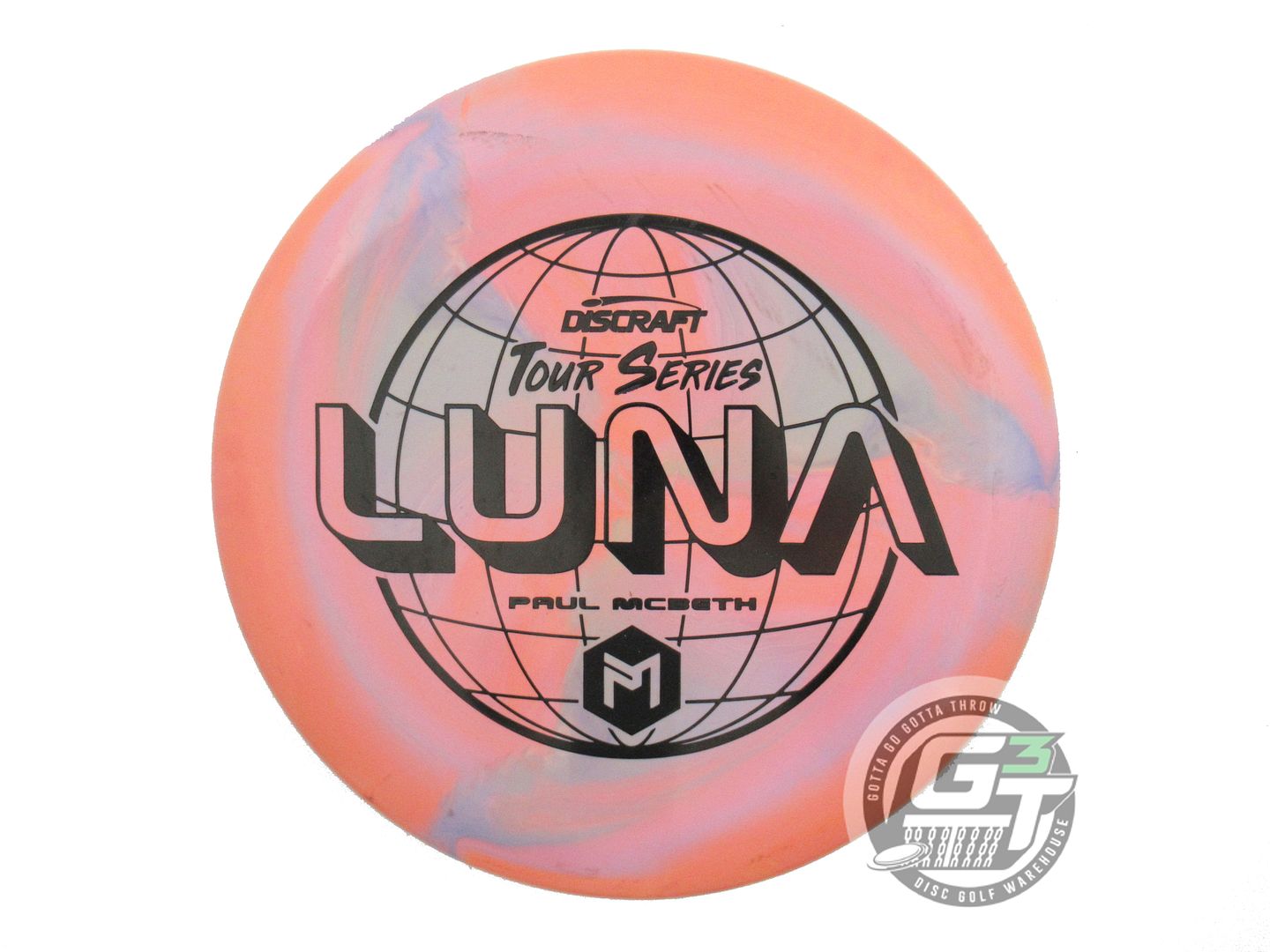 USED Discraft [McBETH] Swirl ESP Luna 173g Orange-Purple Putter Golf Disc