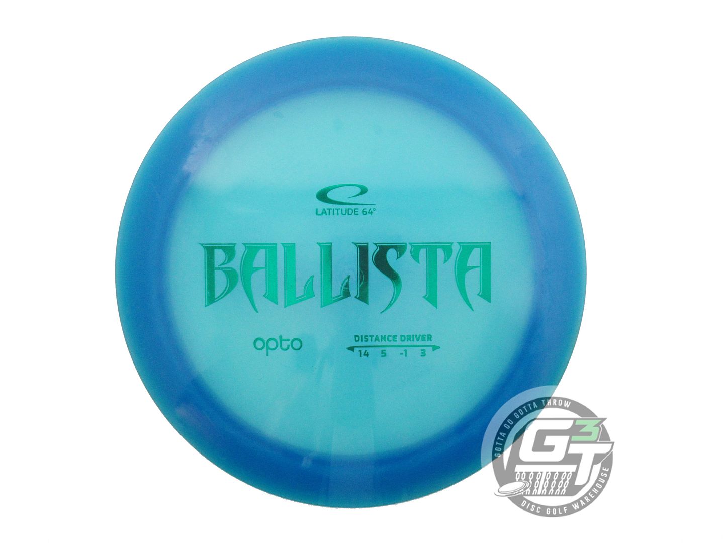 USED Latitude 64 Opto Ballista 173g Blue Green Foil Distance Driver Golf Disc