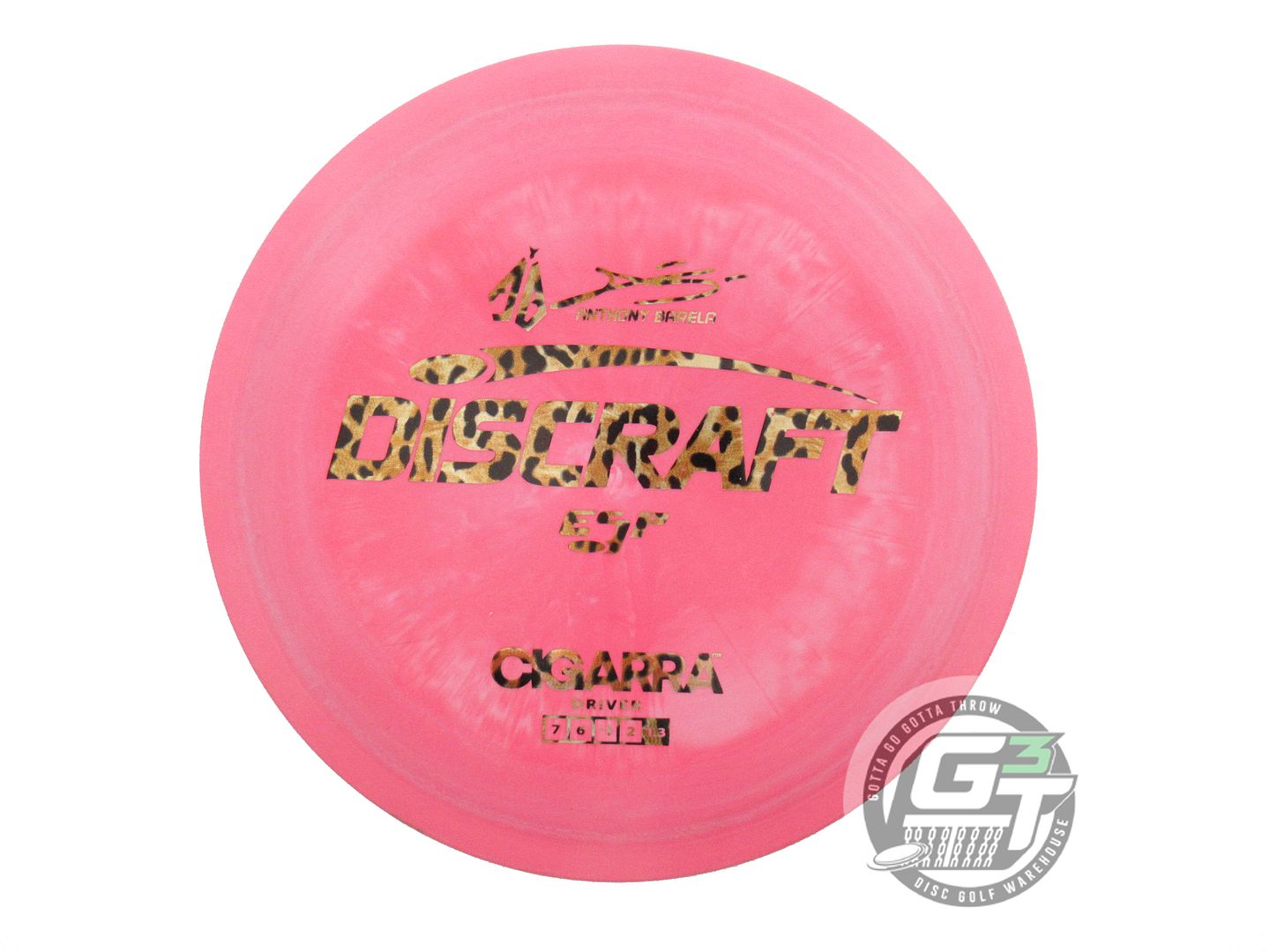 NOS Discraft [BARELA] ESP Cigarra 180g Pink Cheetah Foil Fairway Driver Disc