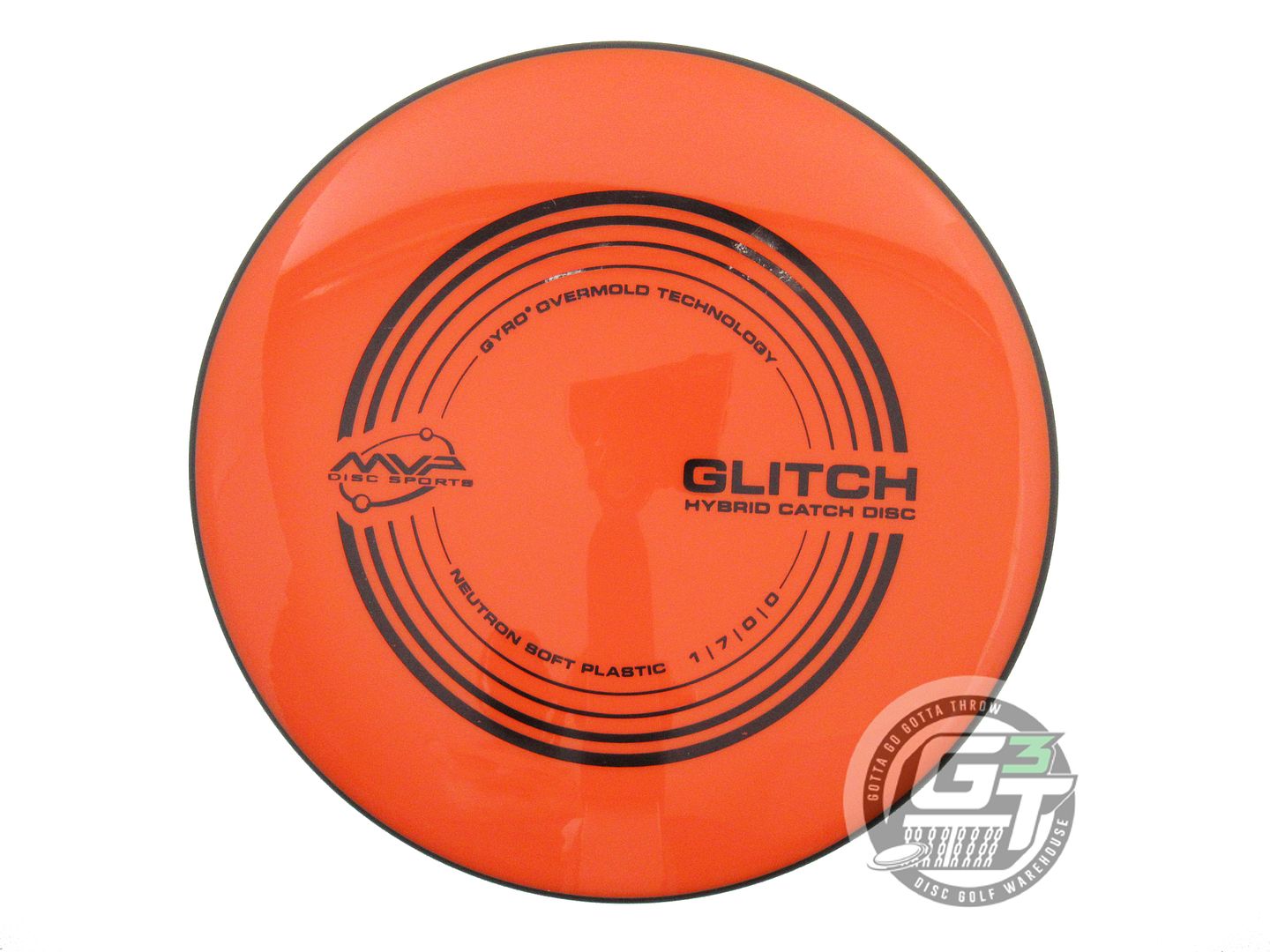 USED MVP Disc Sports Classic Neutron Soft Glitch 149g Orange Putter Golf Disc