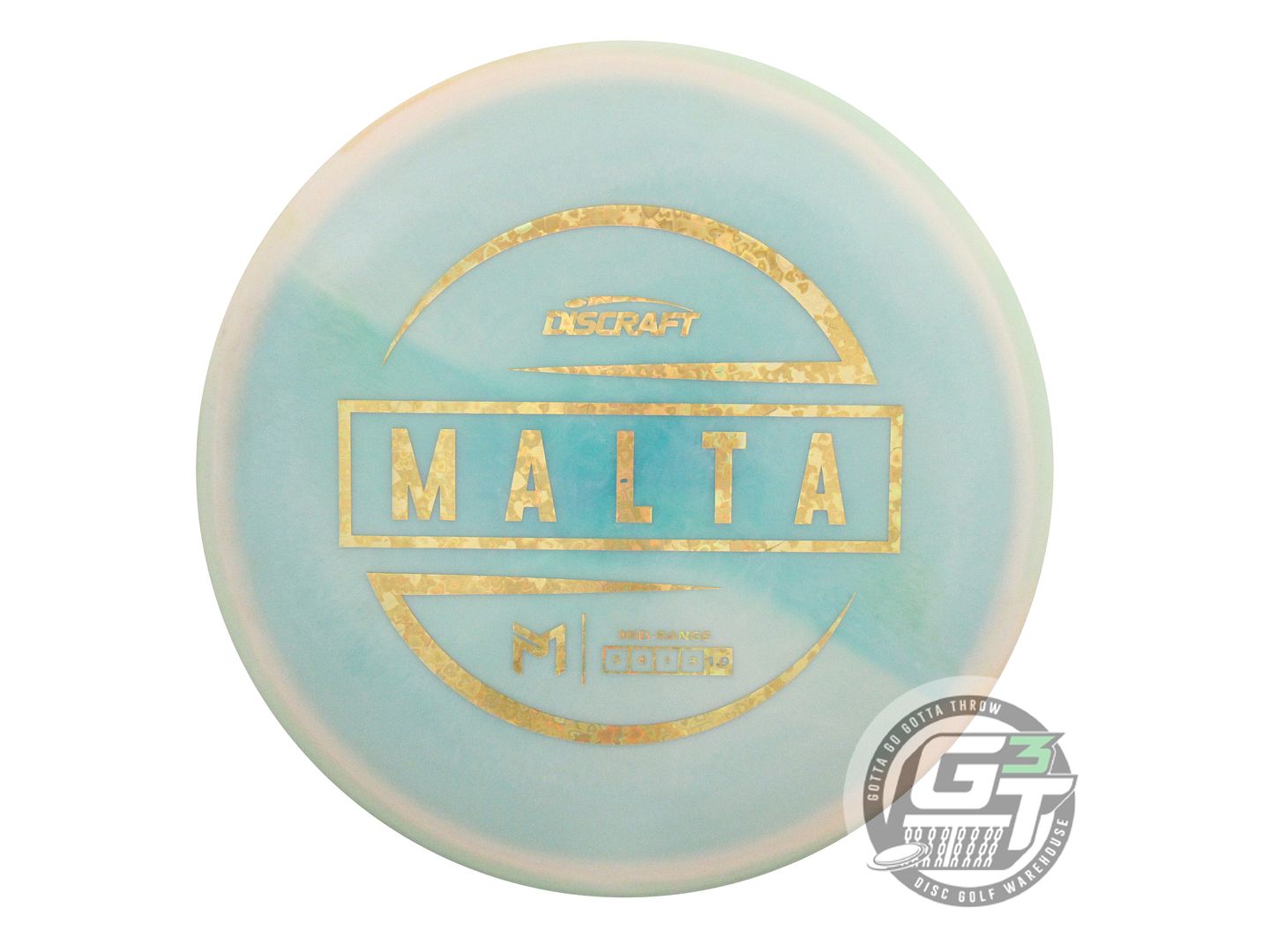 USED Discraft [McBETH] ESP Malta 177g Lime-Teal Gold Heart Foil Midrange Disc