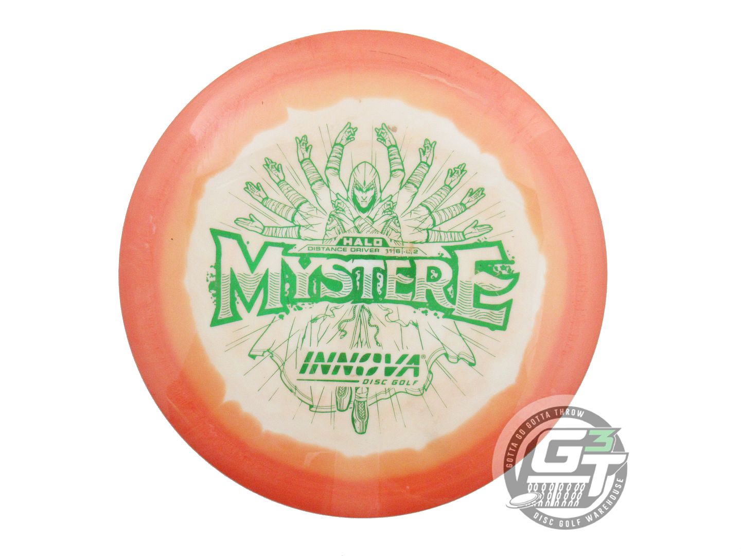 USED Innova Halo Star Mystere 170g Orange-White Distance Driver Golf Disc