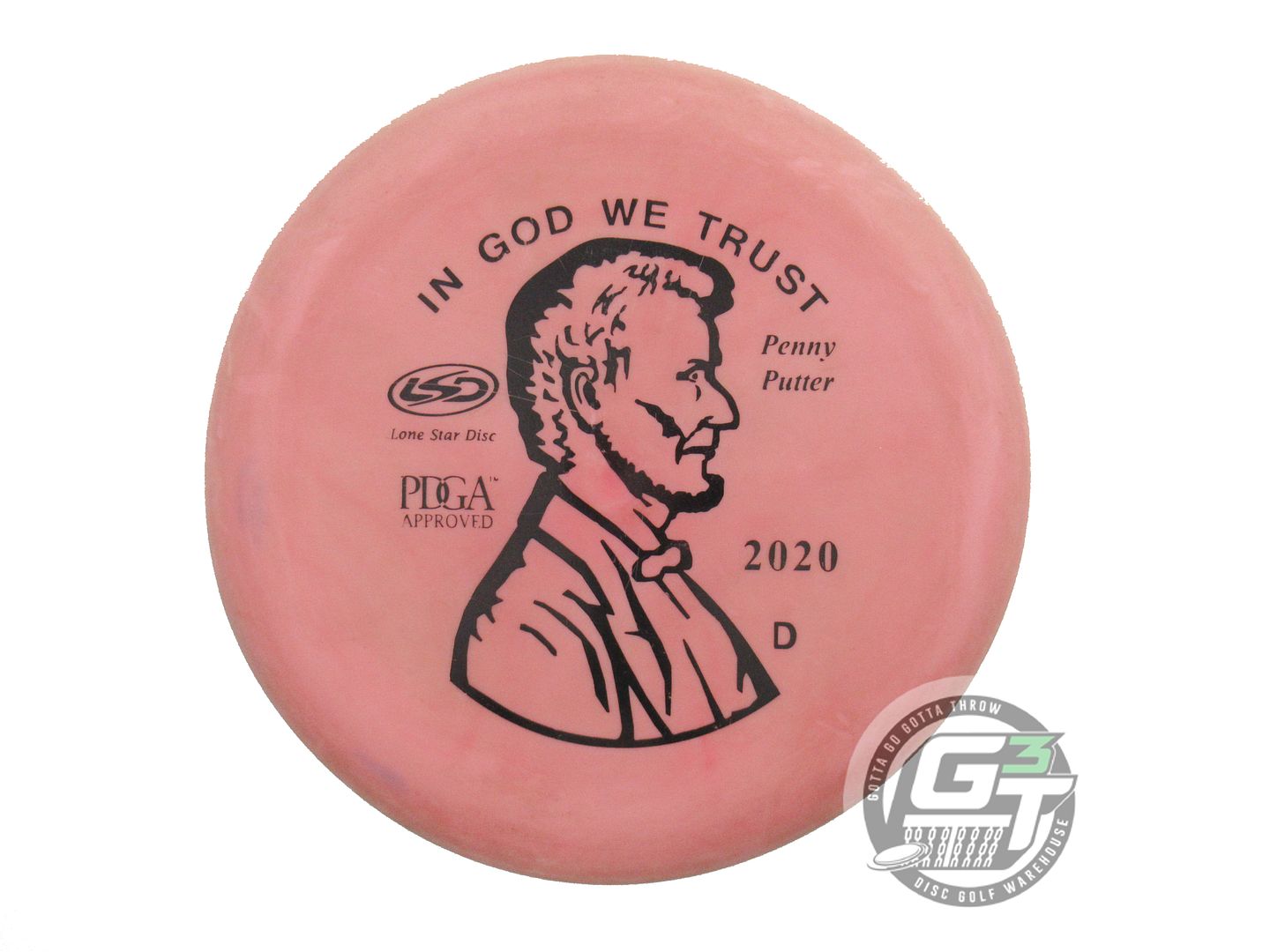 USED Lone Star Victor 2 Penny 172g Pink Black Stamp Putter Golf Disc