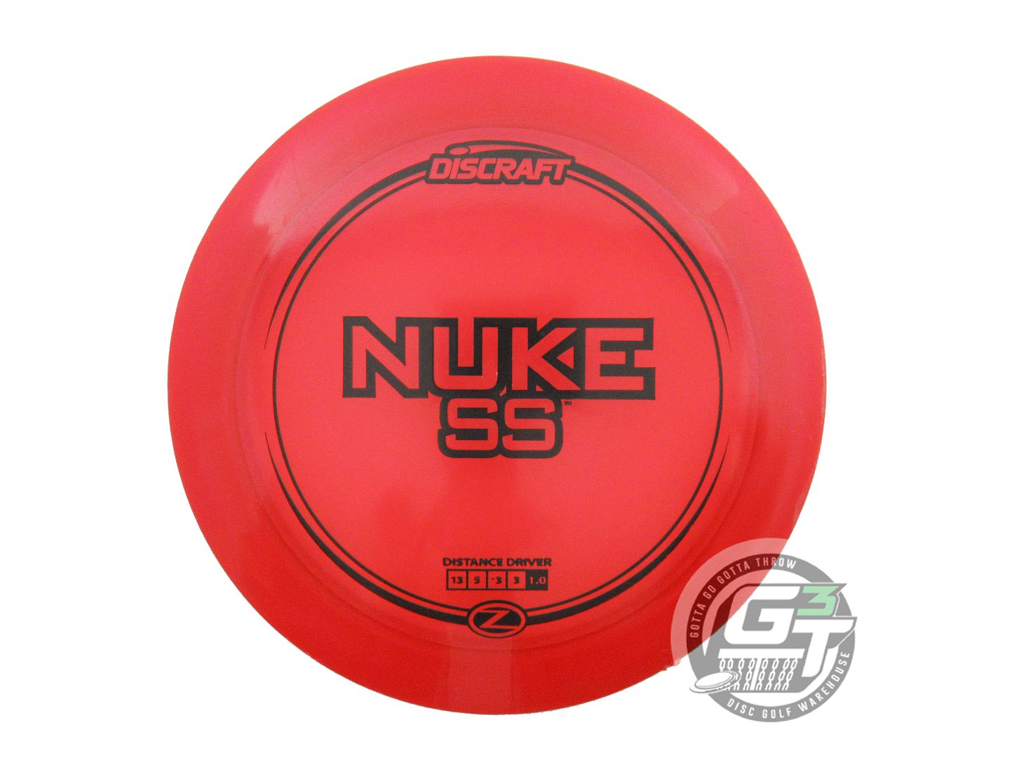 USED Discraft Z Nuke SS 173g Red Black Stamp Distance Driver Golf Disc