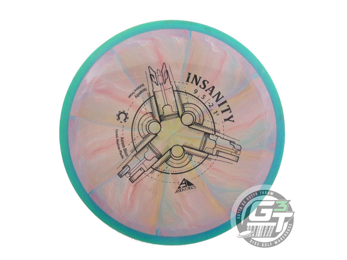 USED Axiom Discs Cosmic Neutron Insanity 155g Pink-Peach Driver Golf Disc