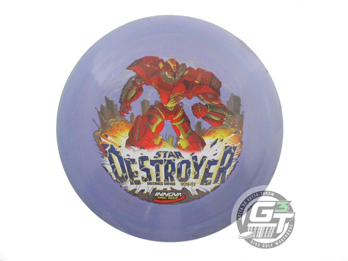 USED Innova InnVision Star Destroyer 165g Purple FullColor Driver Golf Disc