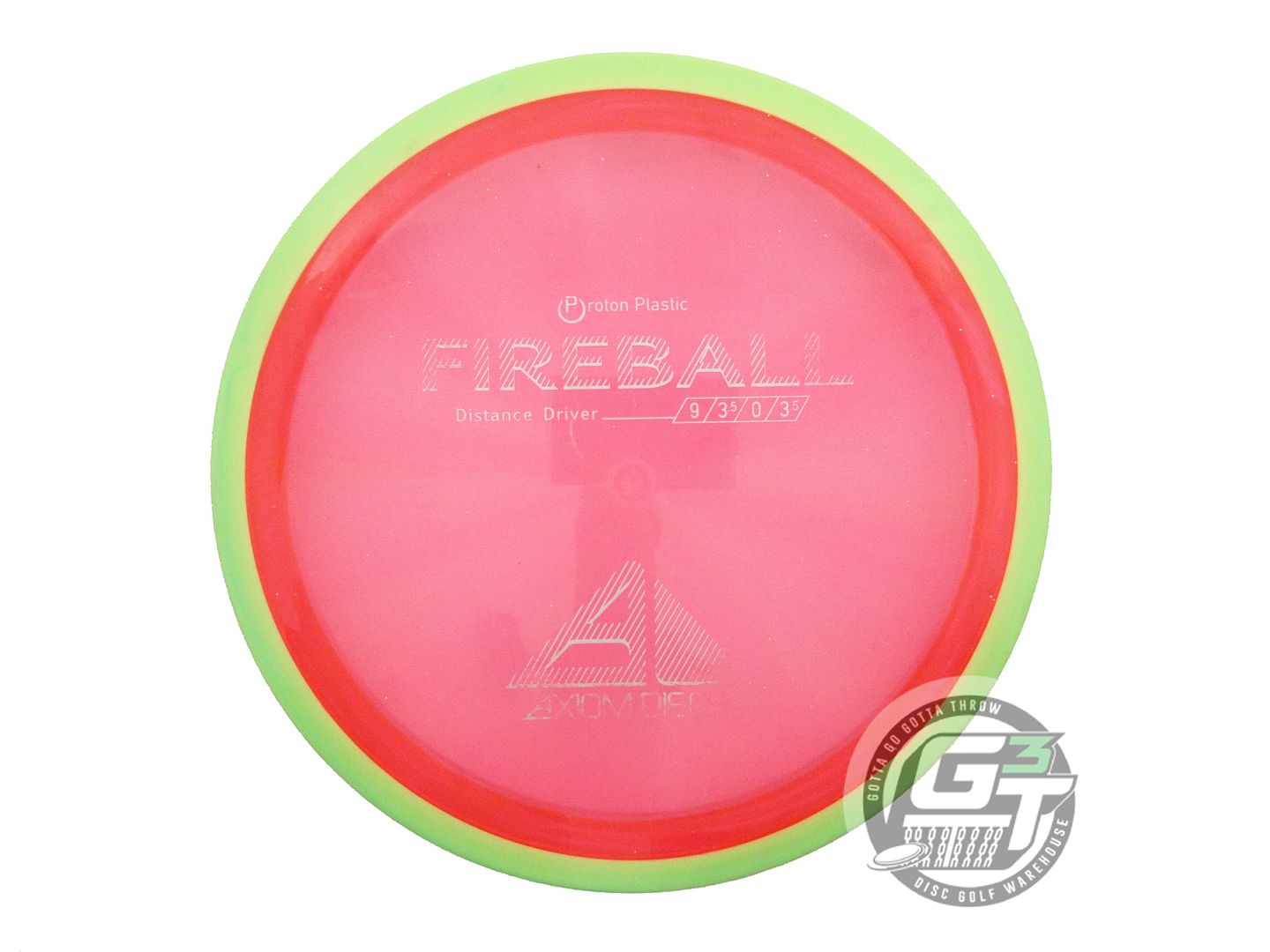 USED Axiom Discs Proton Fireball 162g Pink Lime Rim Distance Driver Disc