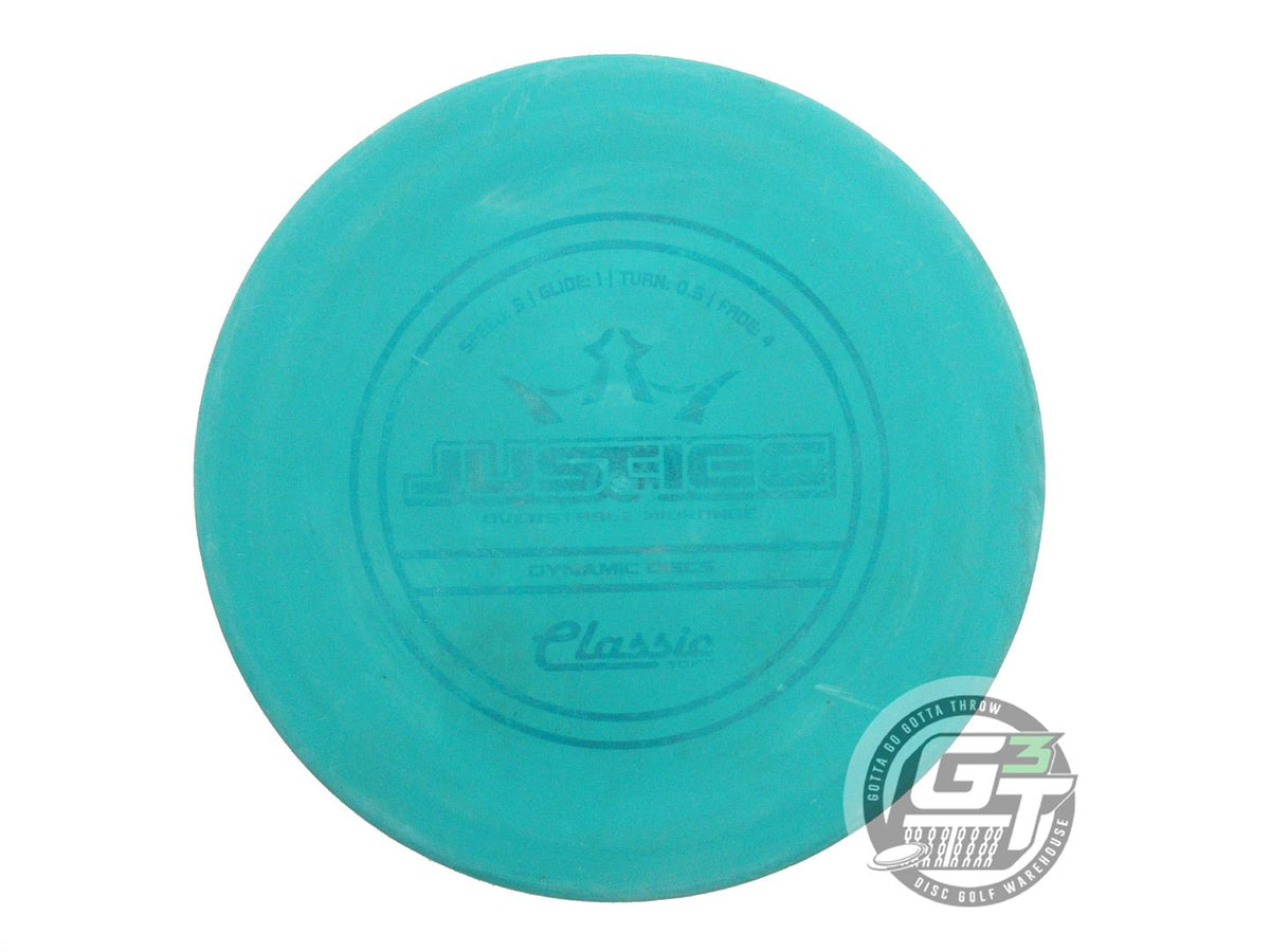 USED Dynamic Discs Classic Soft Justice 176g Green Aqua Foil Midrange Golf Disc