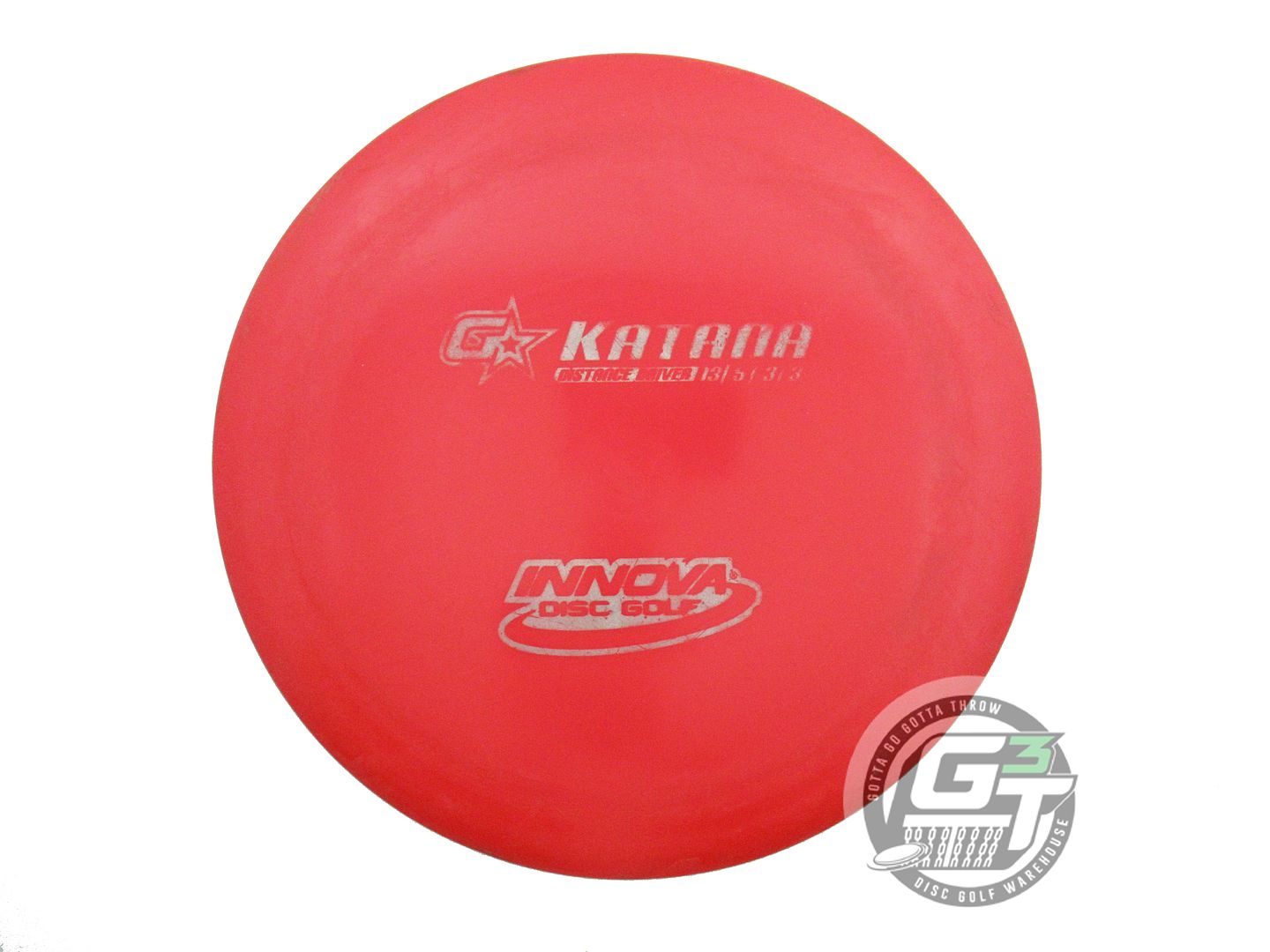 USED Innova GStar Katana 174g Red Silver Glitter Foil Distance Driver Golf Disc