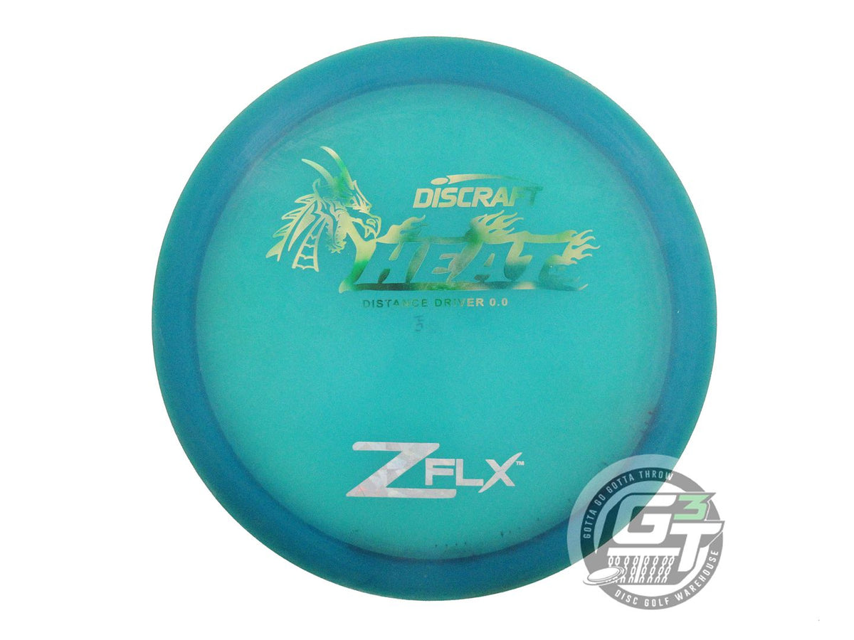 USED Discraft Z FLX Heat 174g Teal Green Cloud Foil Distance Driver Golf Disc