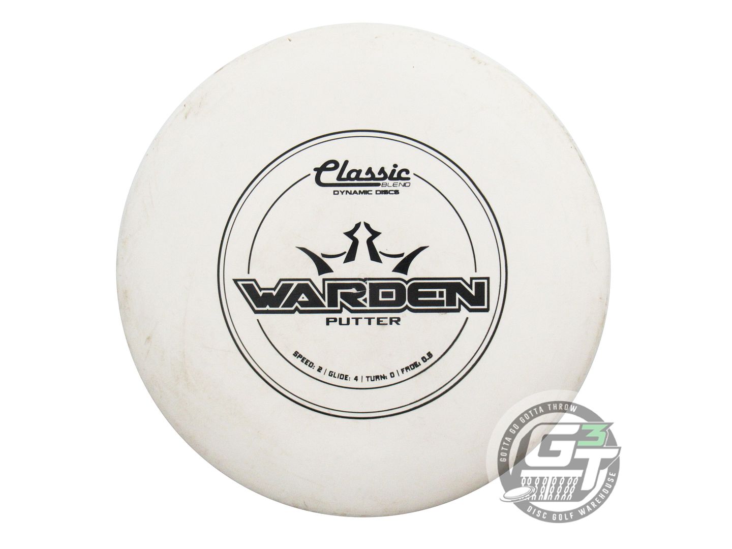 USED Dynamic Discs Classic Blend Warden 176g White Black Stamp Putter Golf Disc