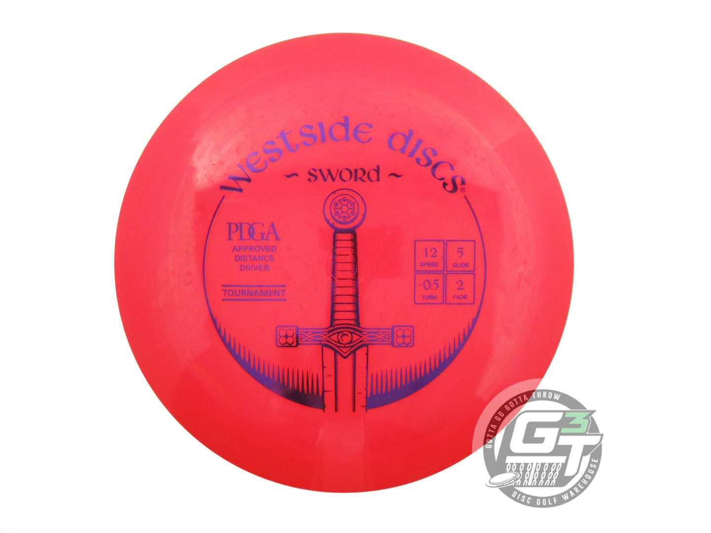 USED Westside Discs Tournament Sword 173g Red Blue Foil Distance Driver Disc