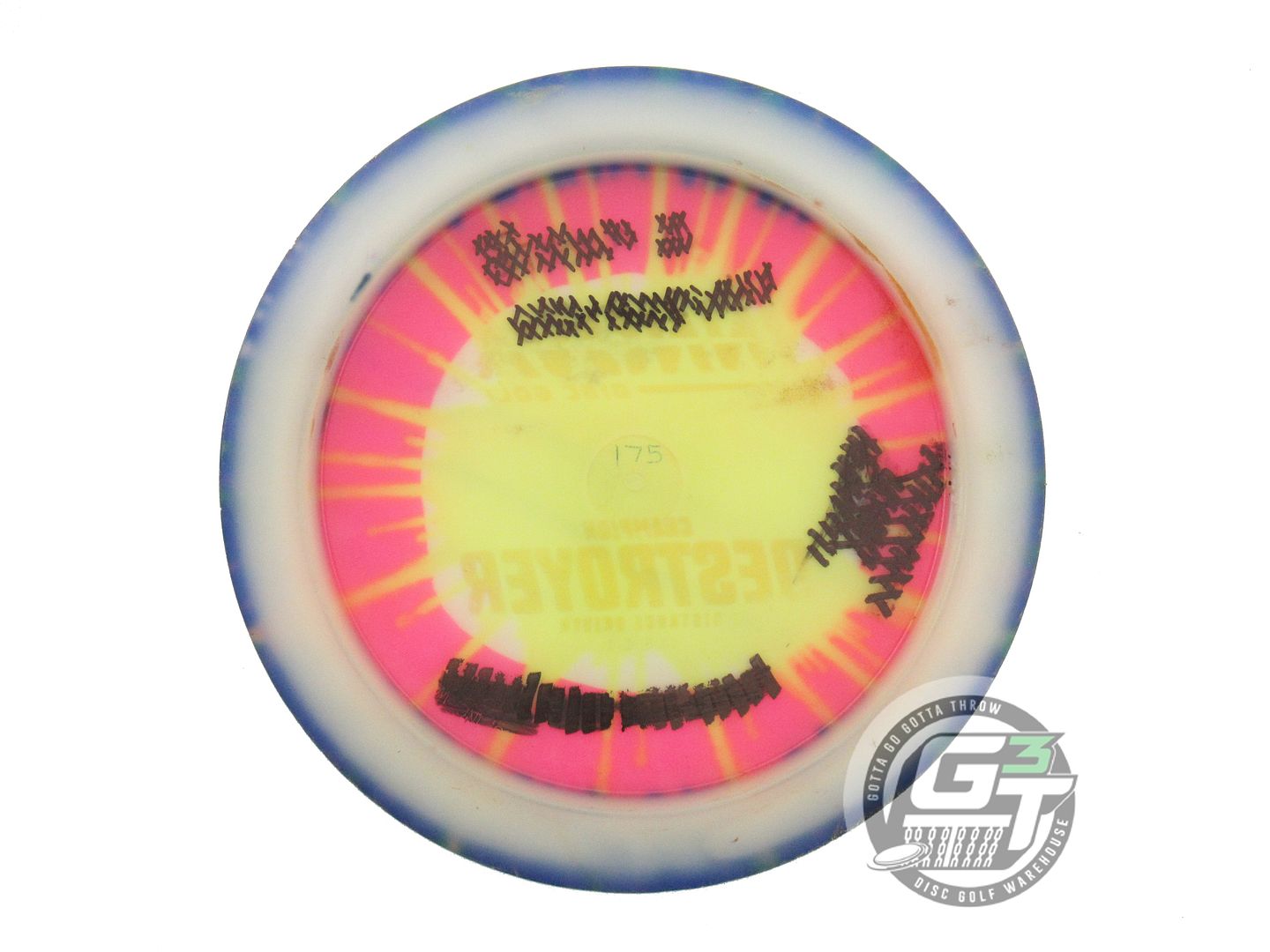 USED Innova I-DYE Champion Destroyer 175g Blue Burst Distance Driver Golf Disc