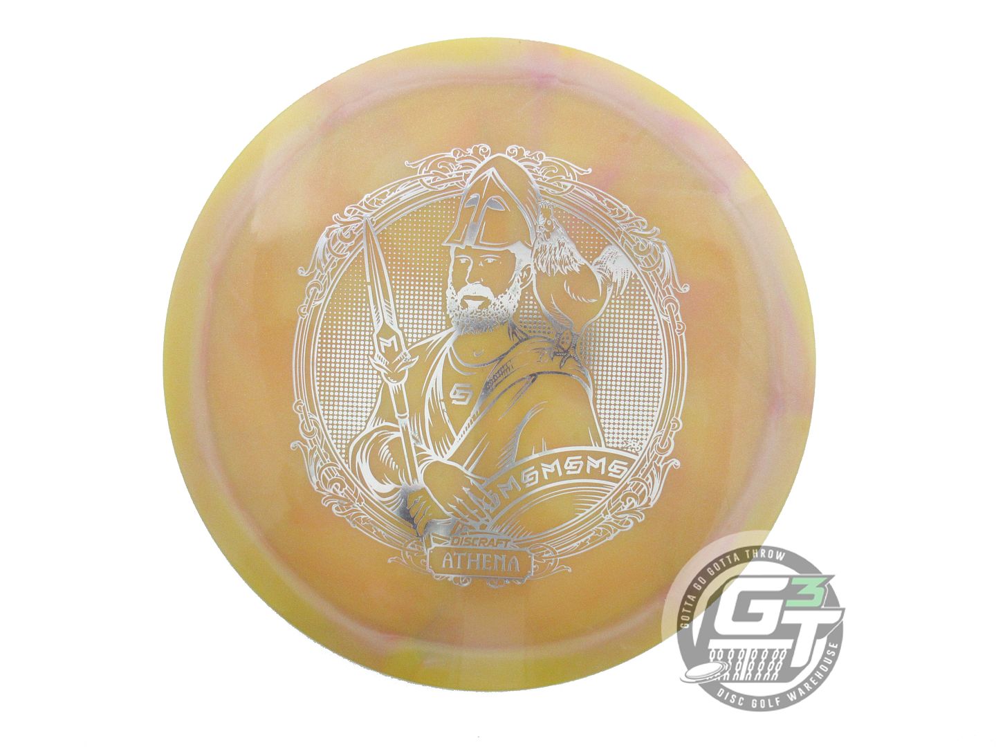 USED Discraft [McBETH] Metallic Z Athena 175g Yellow-Pink Driver Golf Disc