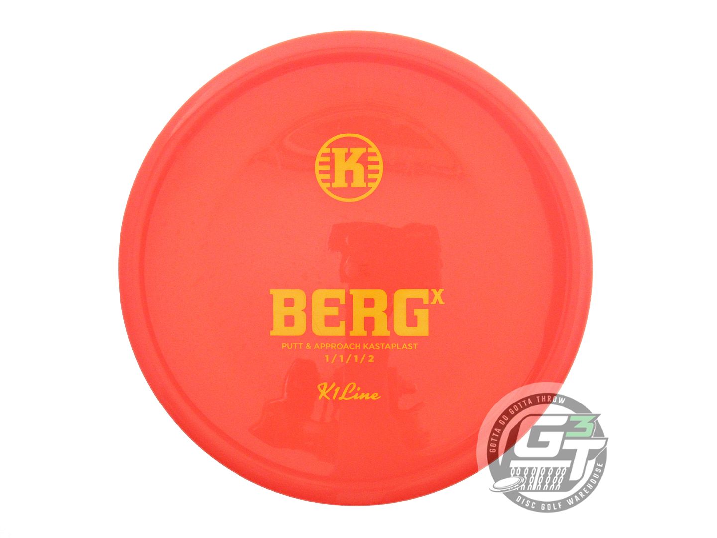 USED Kastaplast K1 Berg X 176g Orange Yellow Stamp Putter Golf Disc