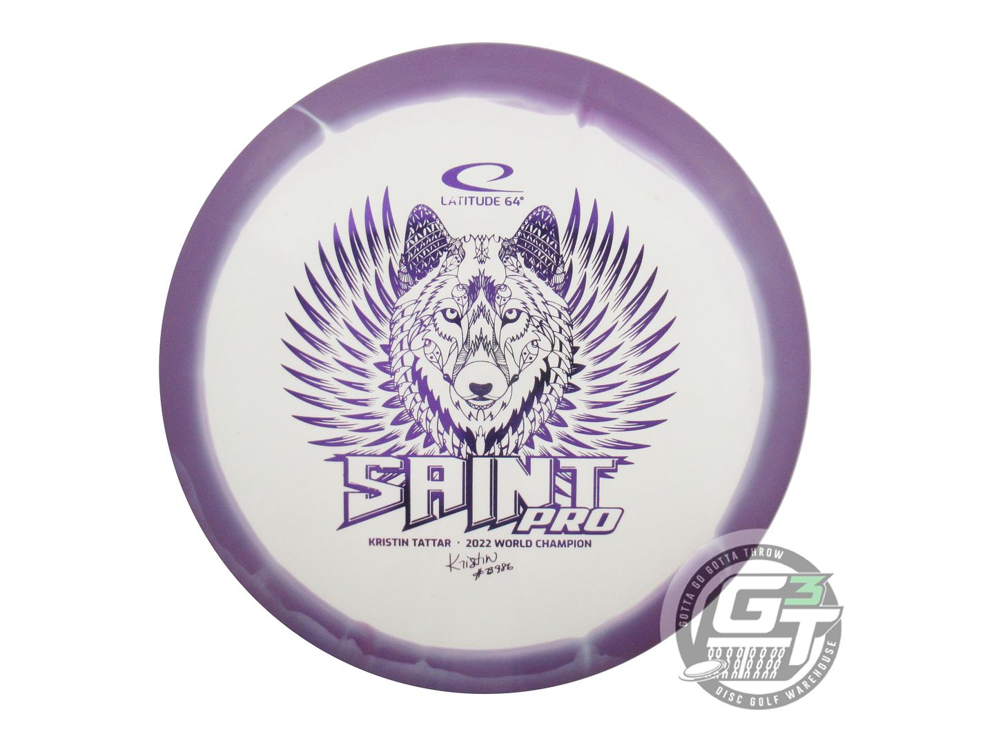 USED Latitude 64 [TATTAR] Gold Orbit Saint Pro 176g Purple-White Driver Disc
