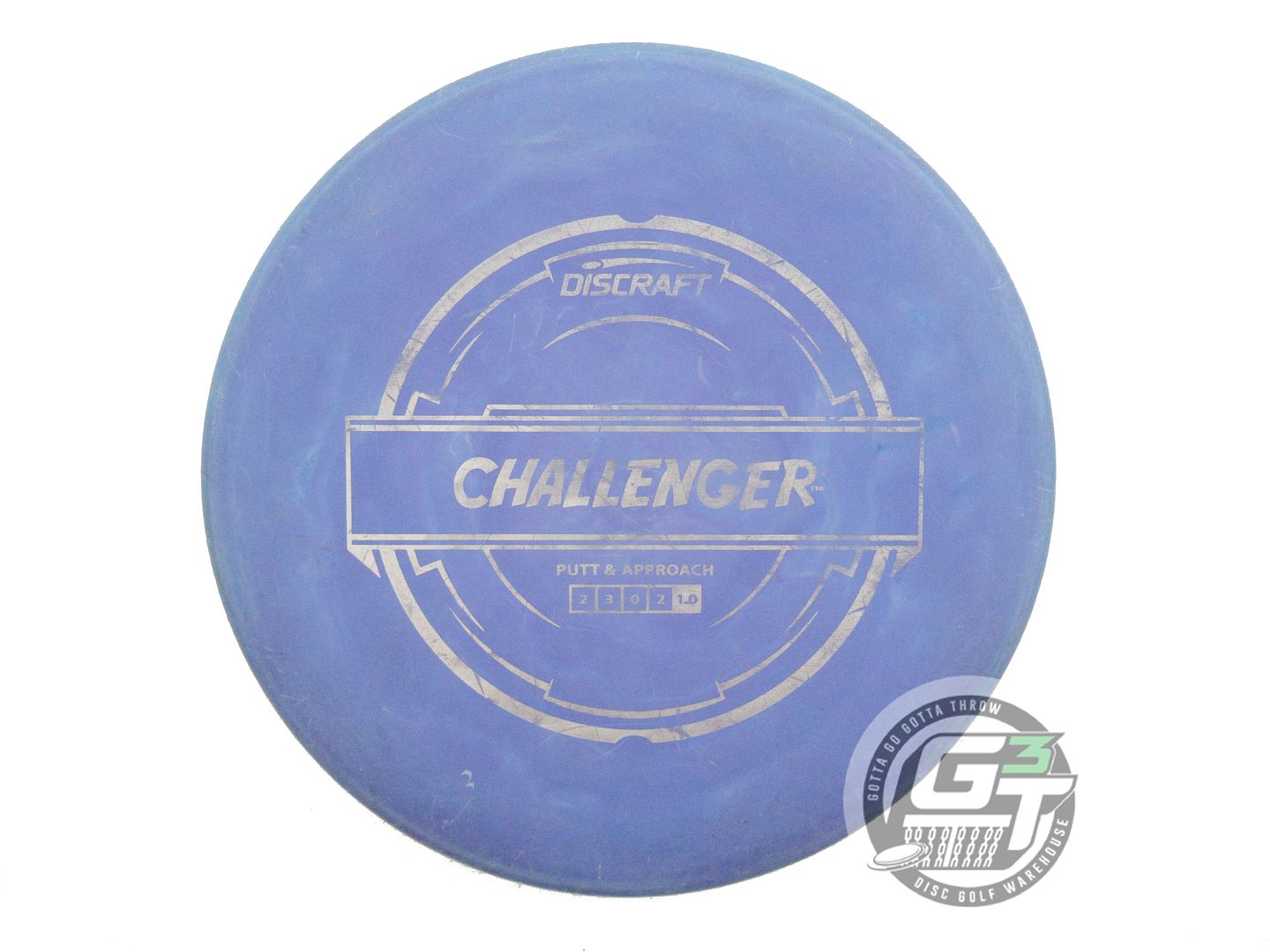USED Discraft Putter Line Challenger 175g Purple Silver Stamp Putter Golf Disc
