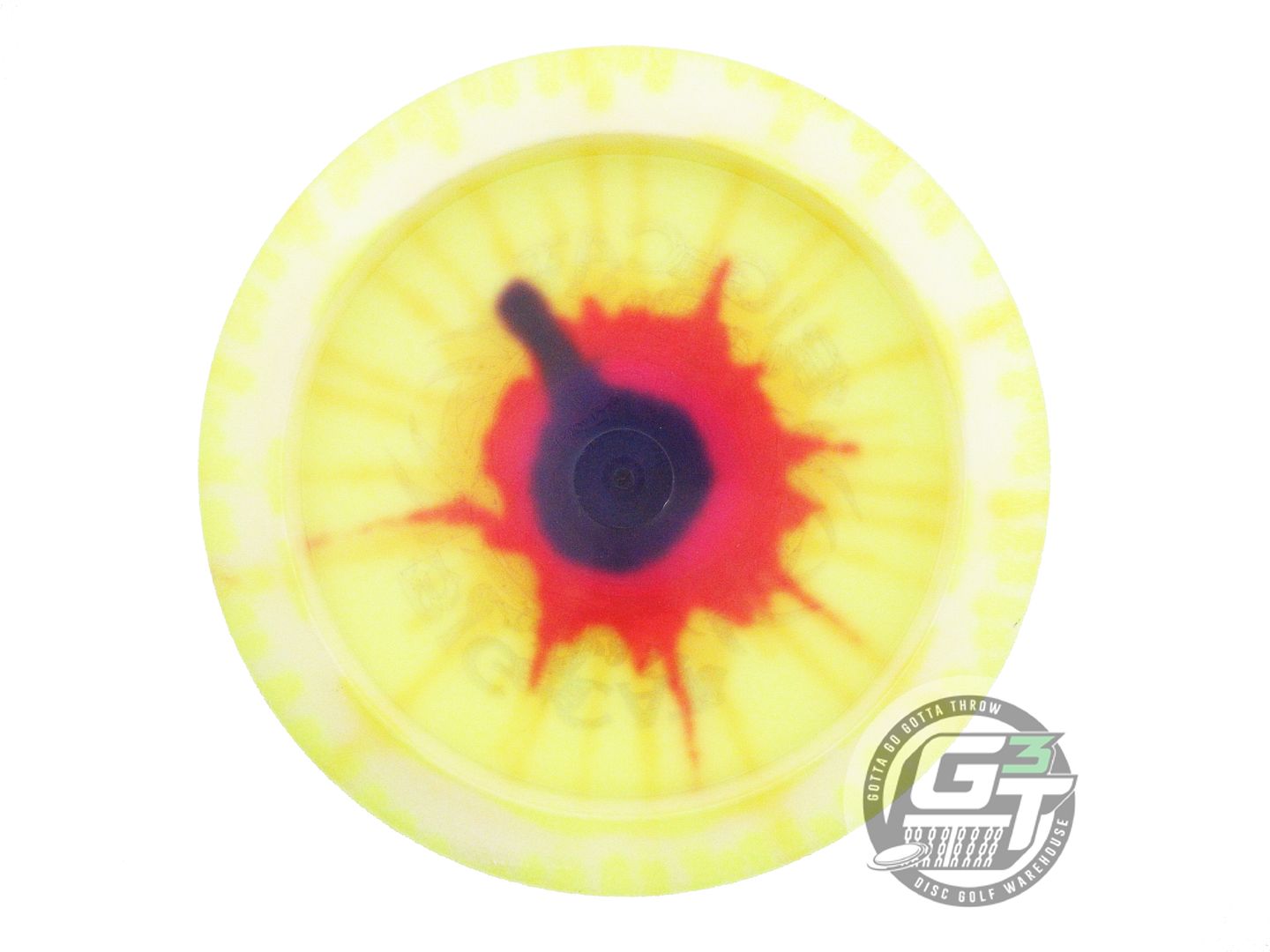 USED Innova X-OUT I-DYE Champion Destroyer 169g Yellow Burst Driver Golf Disc