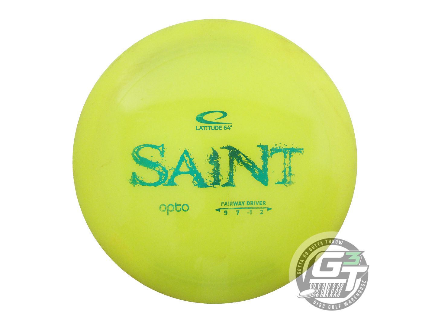 USED Latitude 64 Opto Saint 173g Yellow Green Foil Fairway Driver Golf Disc