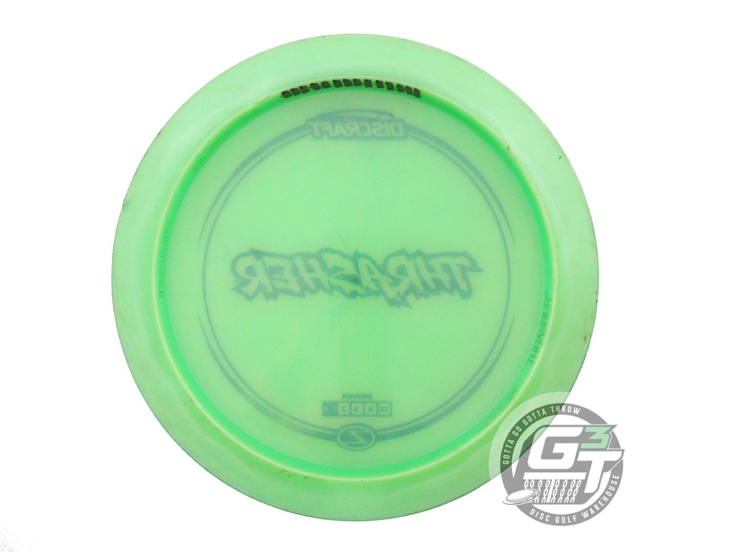 USED Discraft Z Thrasher 173g Lime Black Stamp Distance Driver Golf Disc