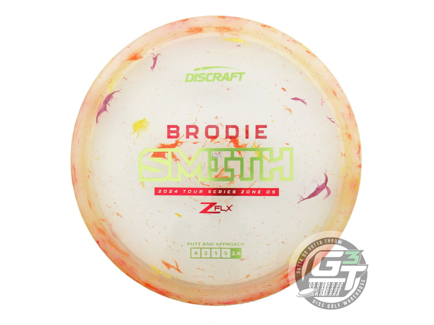 USED Discraft [SMITH] Jawbreaker Z FLX Zone OS 176g Lime Foil Putter Golf Disc