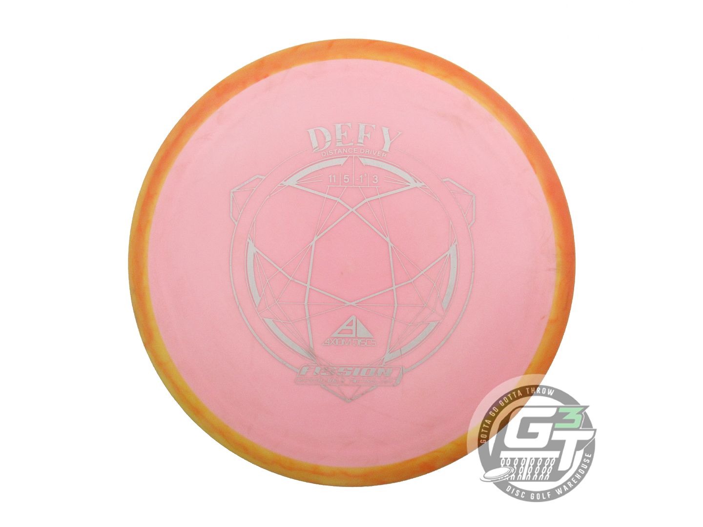 USED Axiom Discs Fission Defy 148g Pink Orange Rim Distance Driver Golf Disc