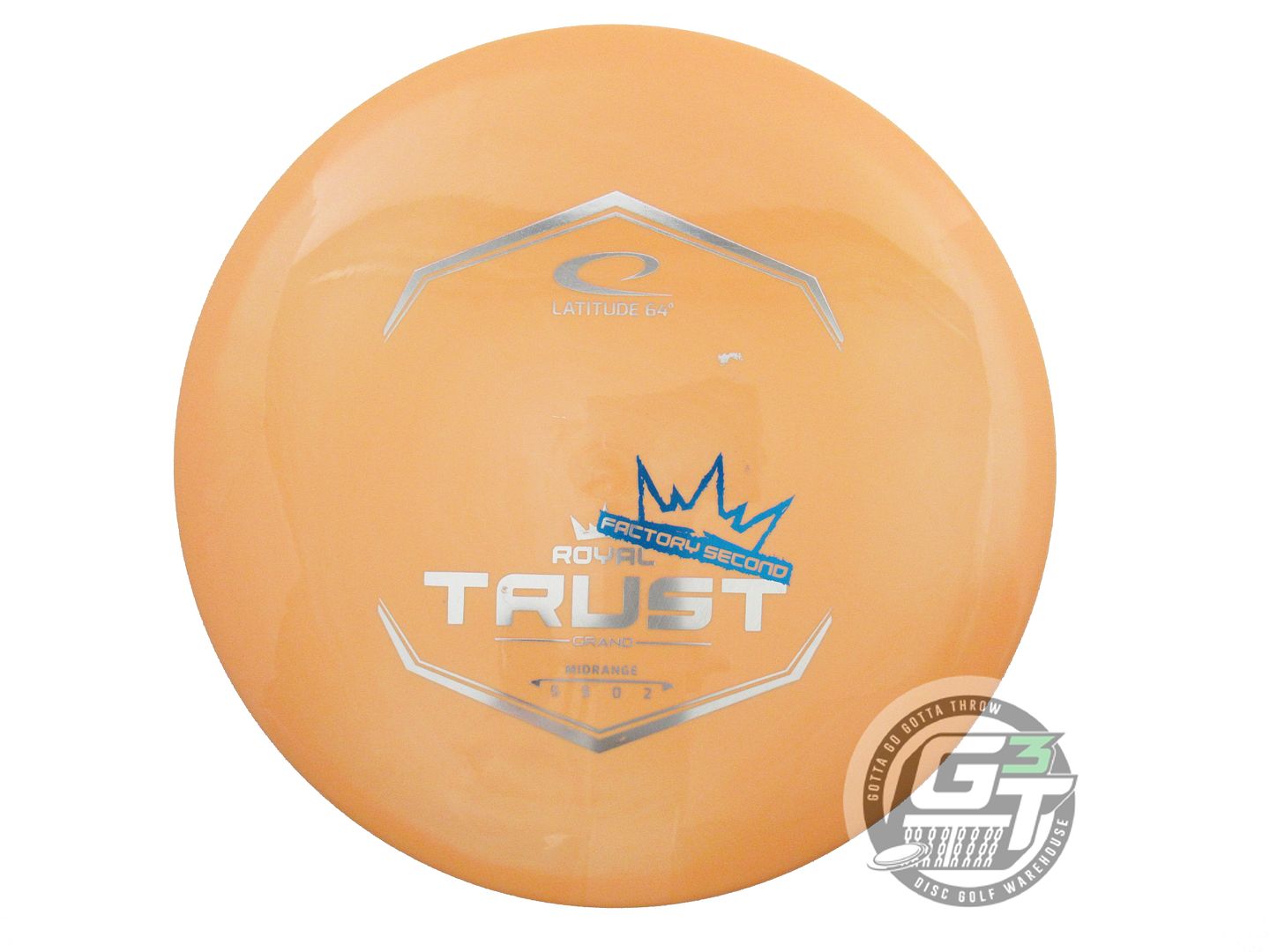 USED Latitude 64 X-OUT Royal Grand Trust 176g Peach Midrange Golf Disc