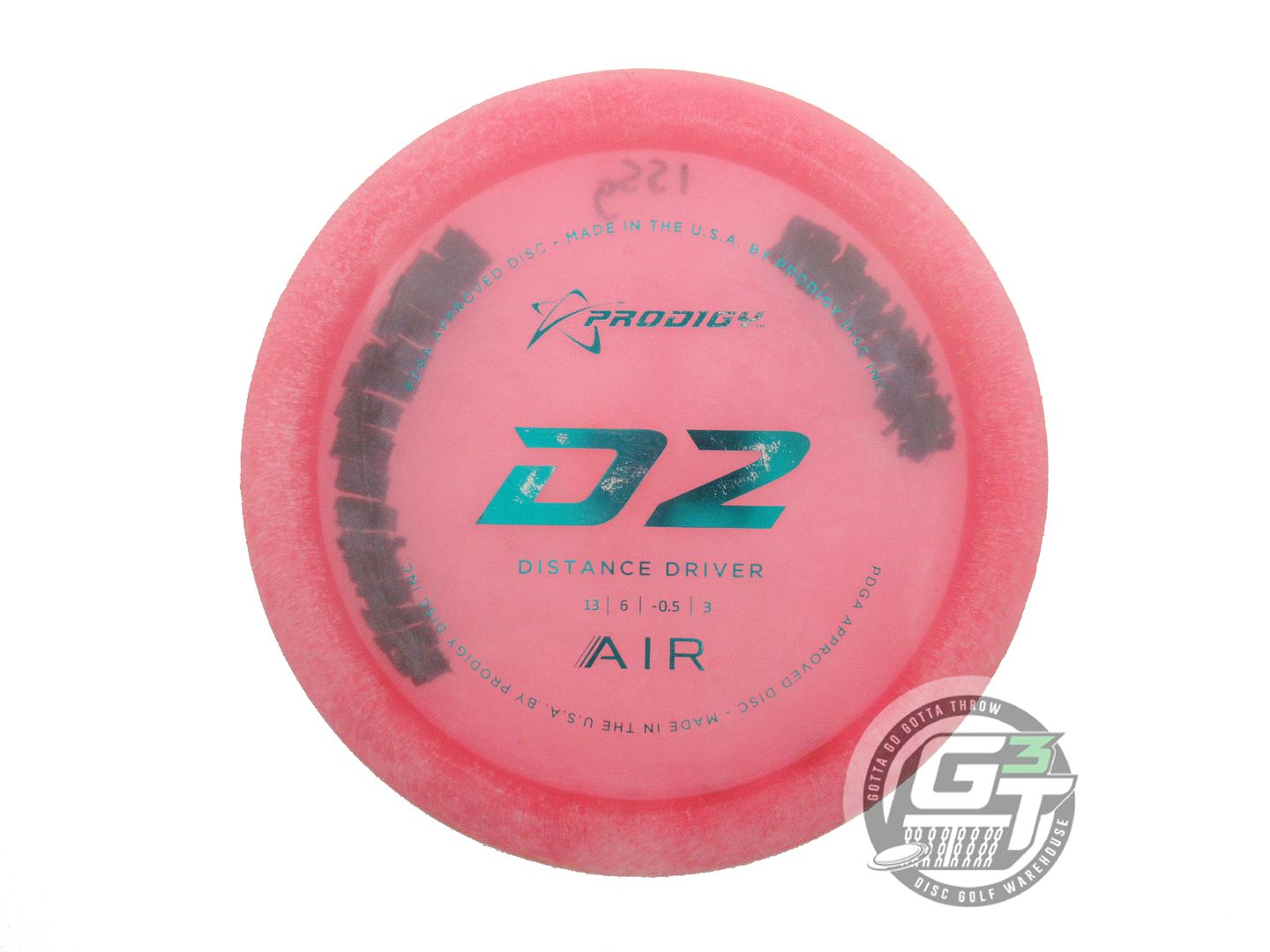 USED Prodigy Discs AIR D2 155g Pink Teal Foil CHALKY Distance Driver Golf Disc