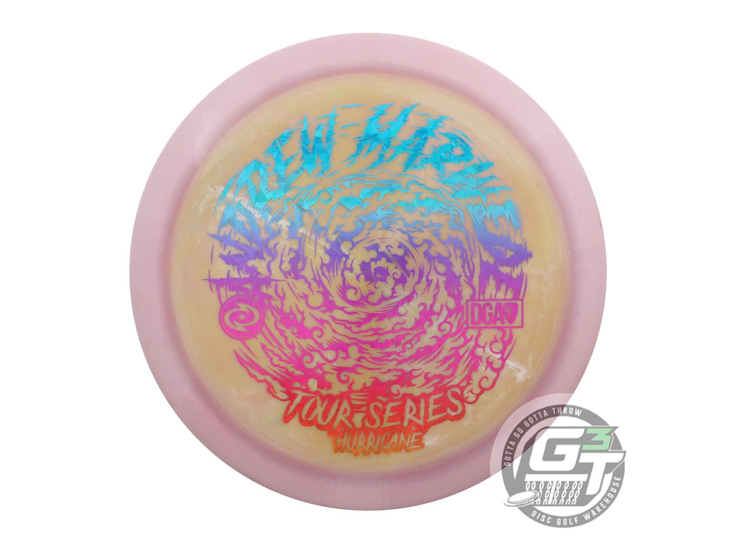 USED DGA [MARWEDE] ProLine Hurricane 176g Pink-Mustard Distance Driver Golf Disc