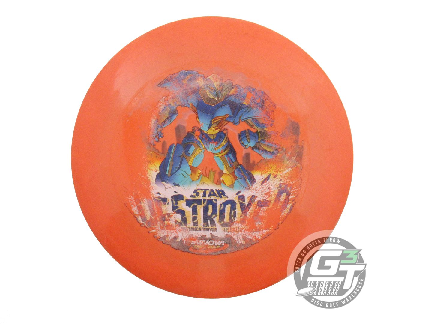 USED Innova InnVision Star Destroyer 172g Orange FullColor Driver Golf Disc