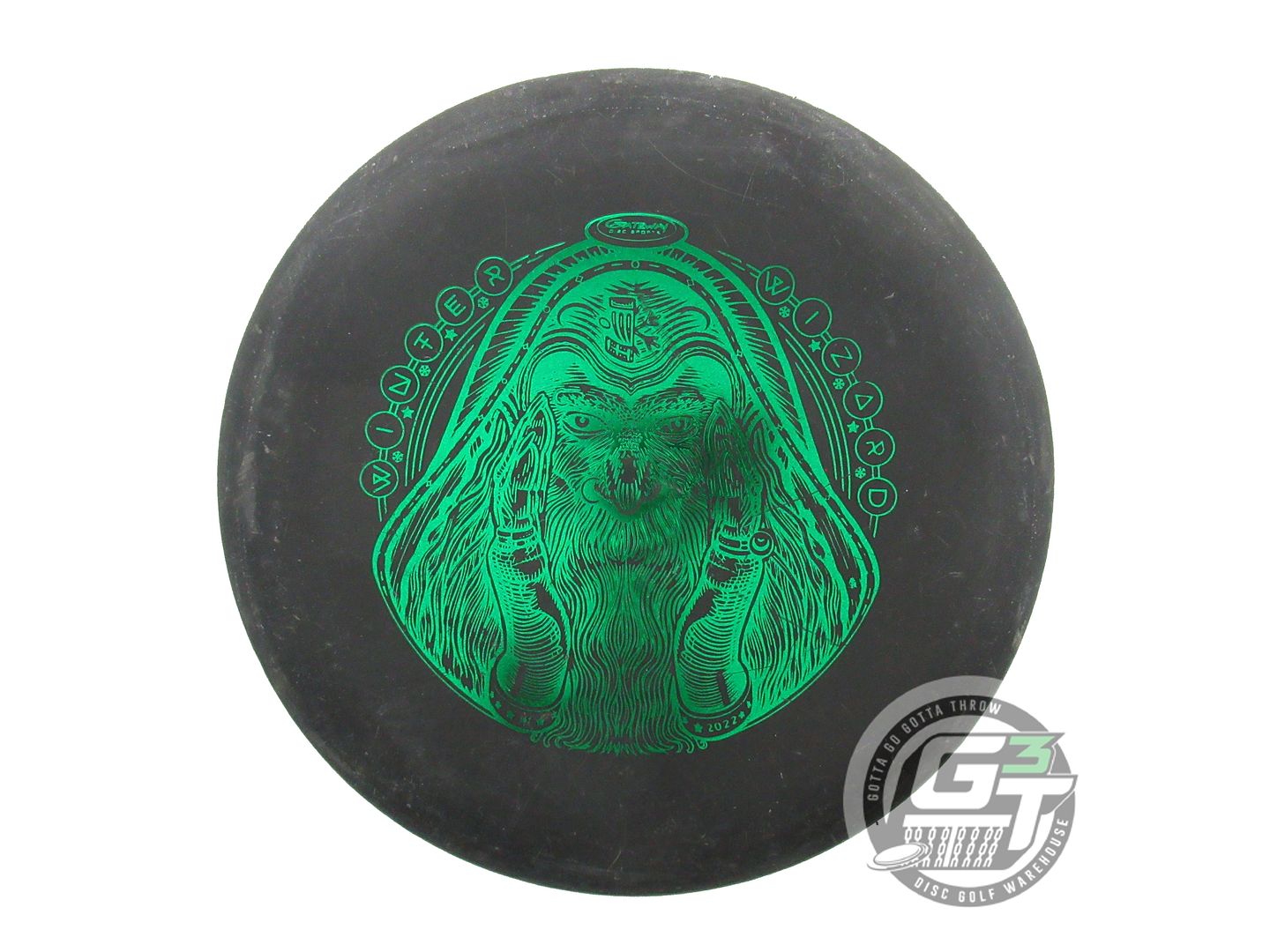 USED Gateway SureGrip SS Wizard 173g Black Green Foil Putter Golf Disc
