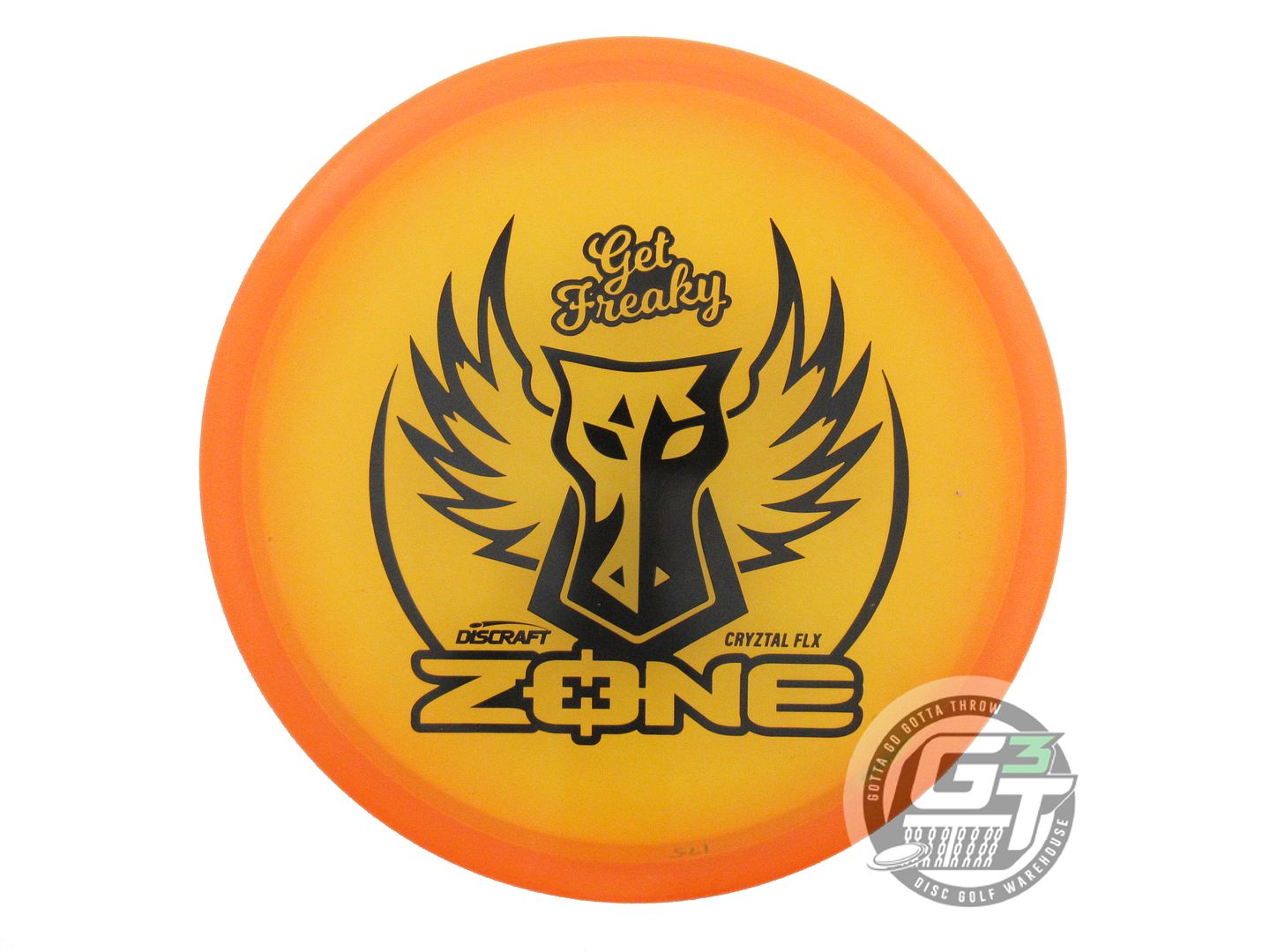 USED Discraft FREAKY Cryztal FLX Zone 175g Orange Black Stamp Putter Golf Disc