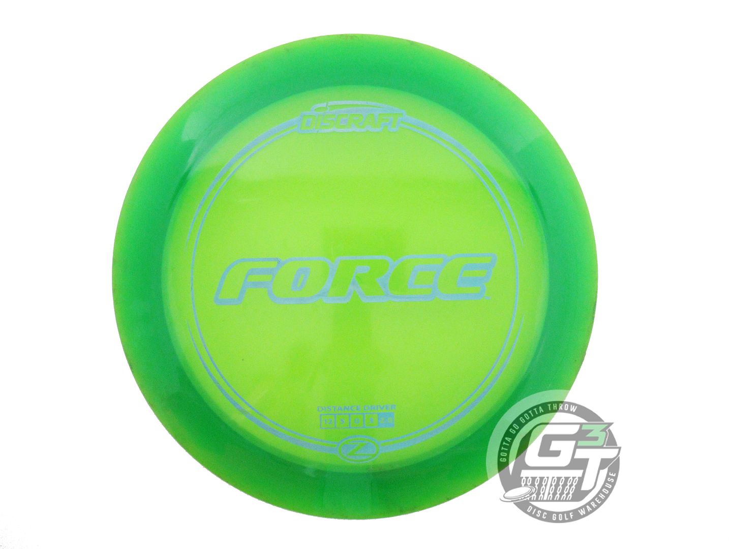 USED Discraft Z Force 173g Green Blue Holo Foil Distance Driver Golf Disc