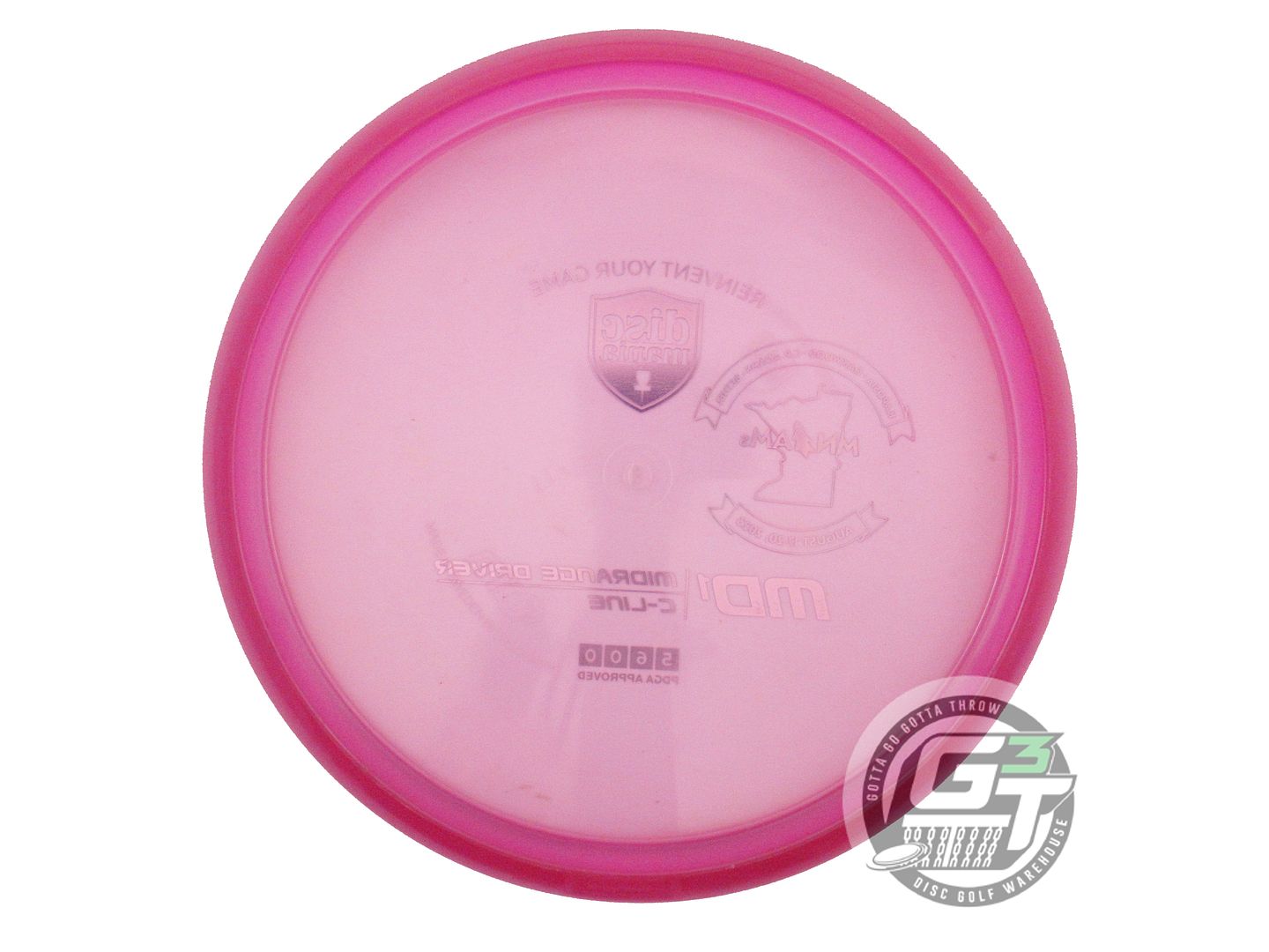NOS DiscMania C-Line MD1 177g Magenta Pink Foil Midrange Golf Disc