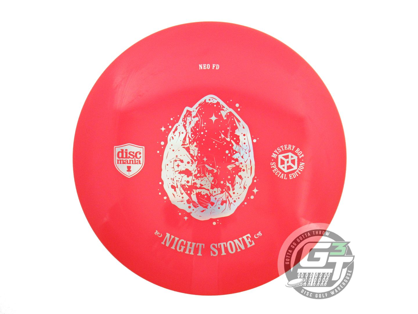 USED DiscMania NIGHT STONE Neo FD 176g Red Silver Holo Foil Fairway Driver Disc