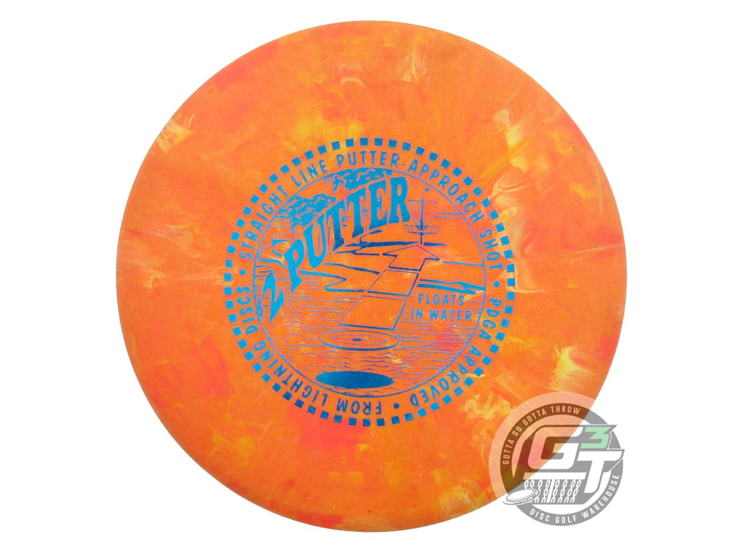 USED Lightning Standard #2 Putter 173g Orange Blue Foil Putter Golf Disc