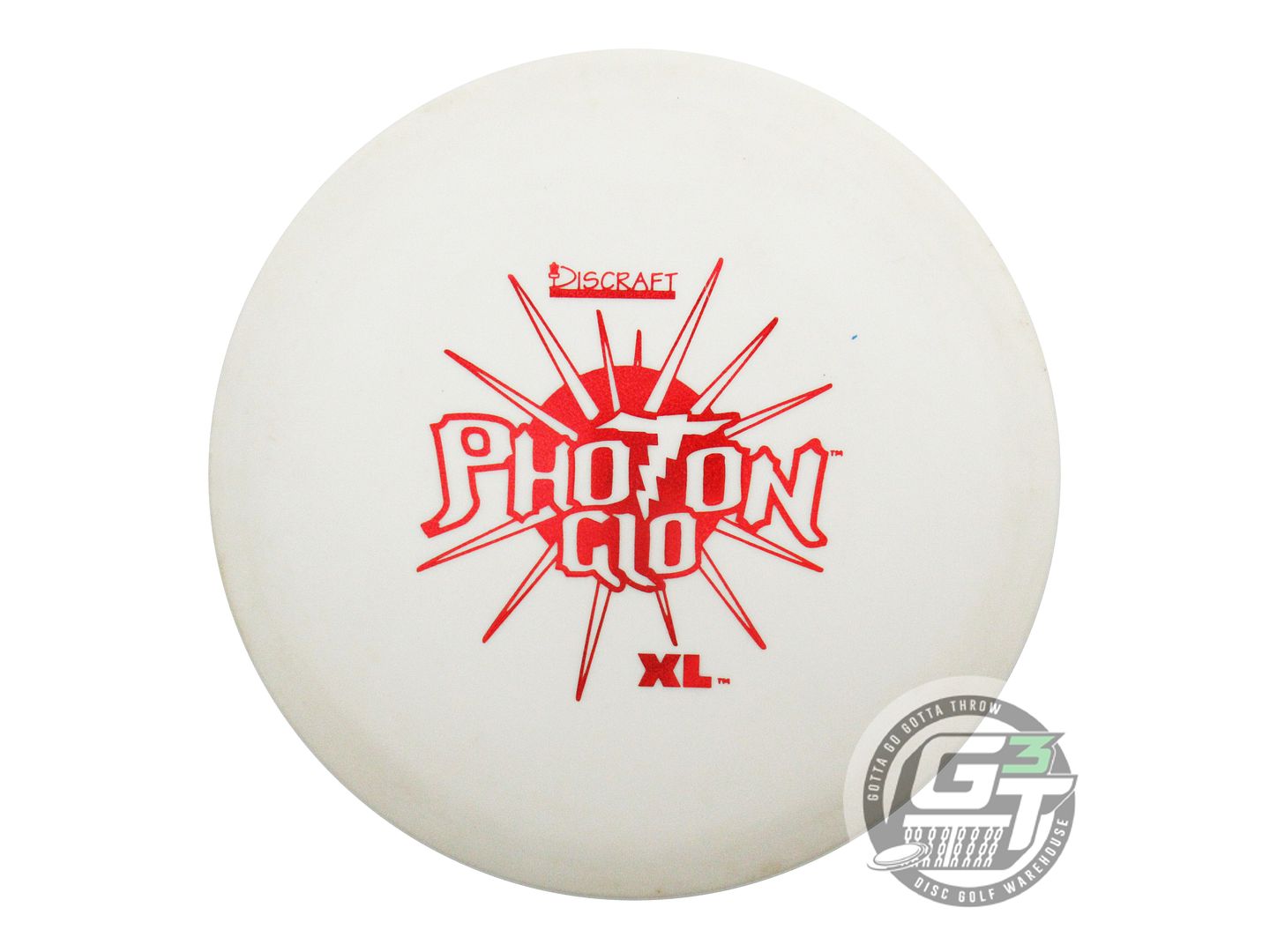USED Discraft Photon Glo XL 179g Red Glitter Foil Distance Driver Golf Disc