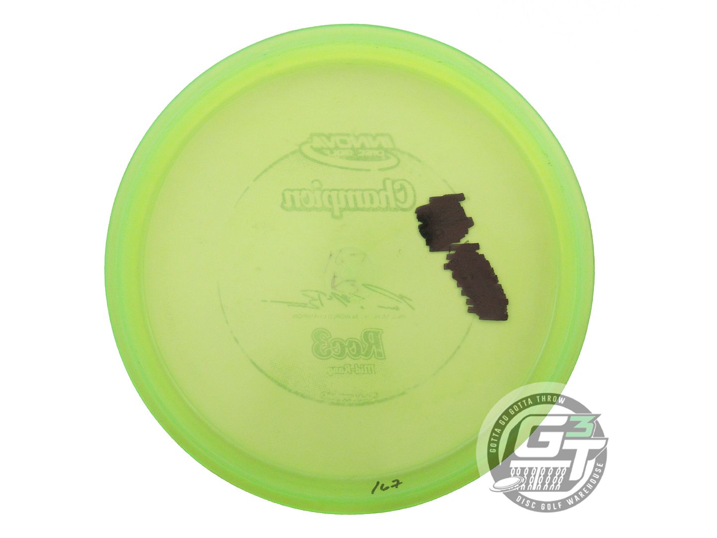 USED Innova [McBETH 3X] Champion Roc3 167g Lime Silver Stamp Midrange Golf Disc
