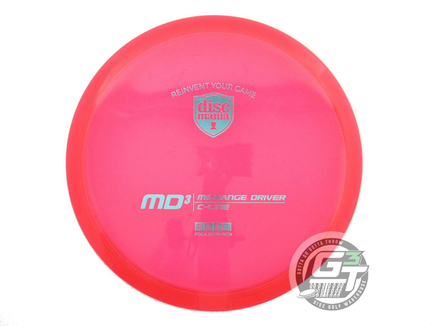 USED DiscMania C-Line MD3 179g Red Aqua Foil Midrange Golf Disc