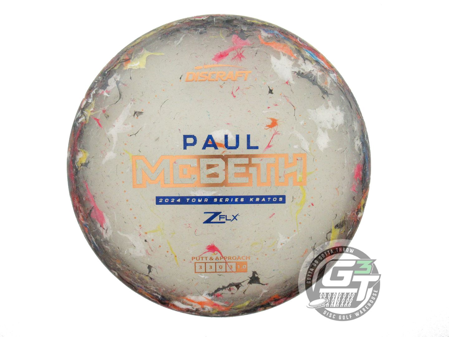 USED Discraft [McBETH] Jawbreaker Z FLX Kratos 175g Copper Foil A Putter Disc