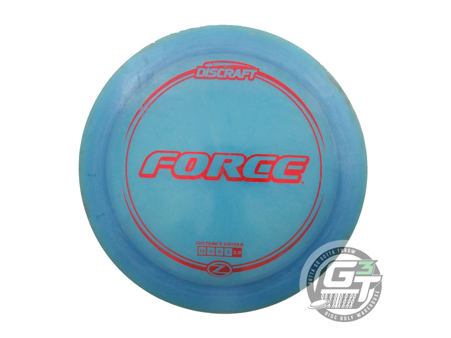 USED Discraft Z Force 173g Blue Red Glitter Foil Distance Driver Golf Disc