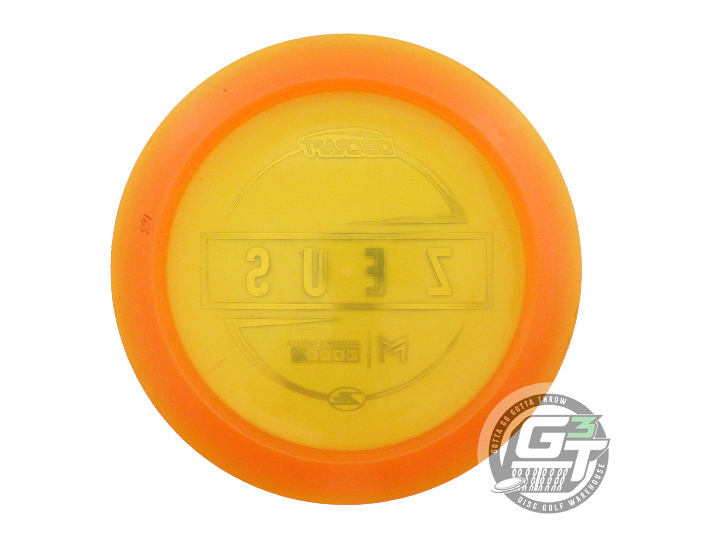 USED Discraft [McBETH] Z Lite Zeus 163g Orange Zebra Foil Driver Golf Disc