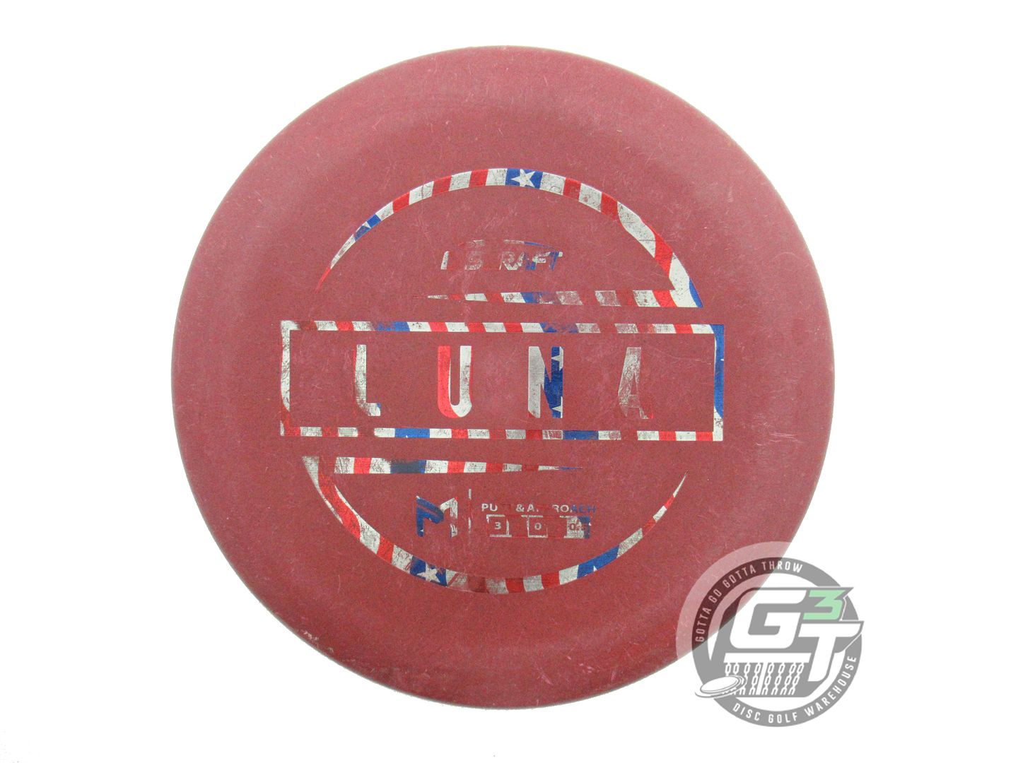 USED Discraft [McBETH] Jawbreaker Luna 166g Maroon Flag Foil Putter Golf Disc