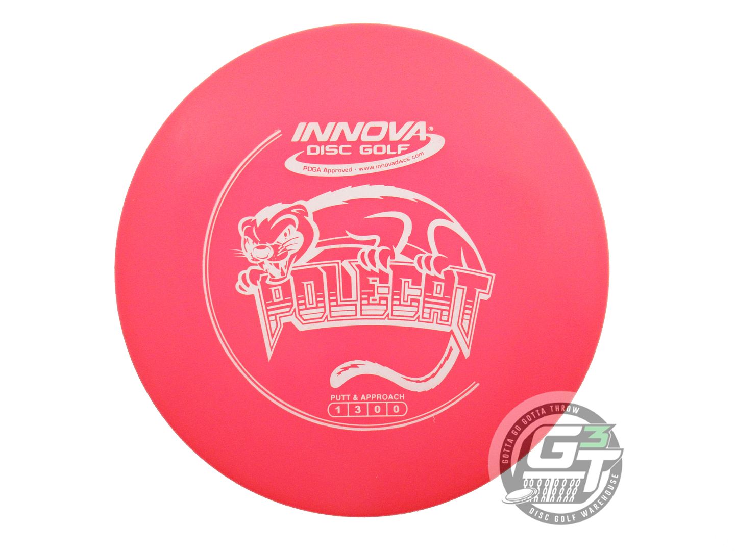 USED Innova DX Polecat 108g Pink White Stamp Putter Golf Disc