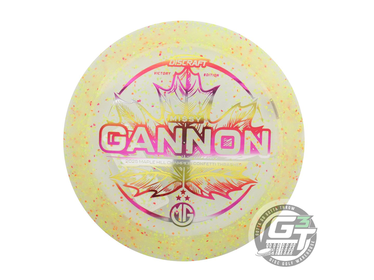 Discraft Limited Edition Victory Edition 2025 MVP Open Champion Missy Gannon Confetti Elite Z Thrasher Distance Driver Golf Disc (Individually Listed)
