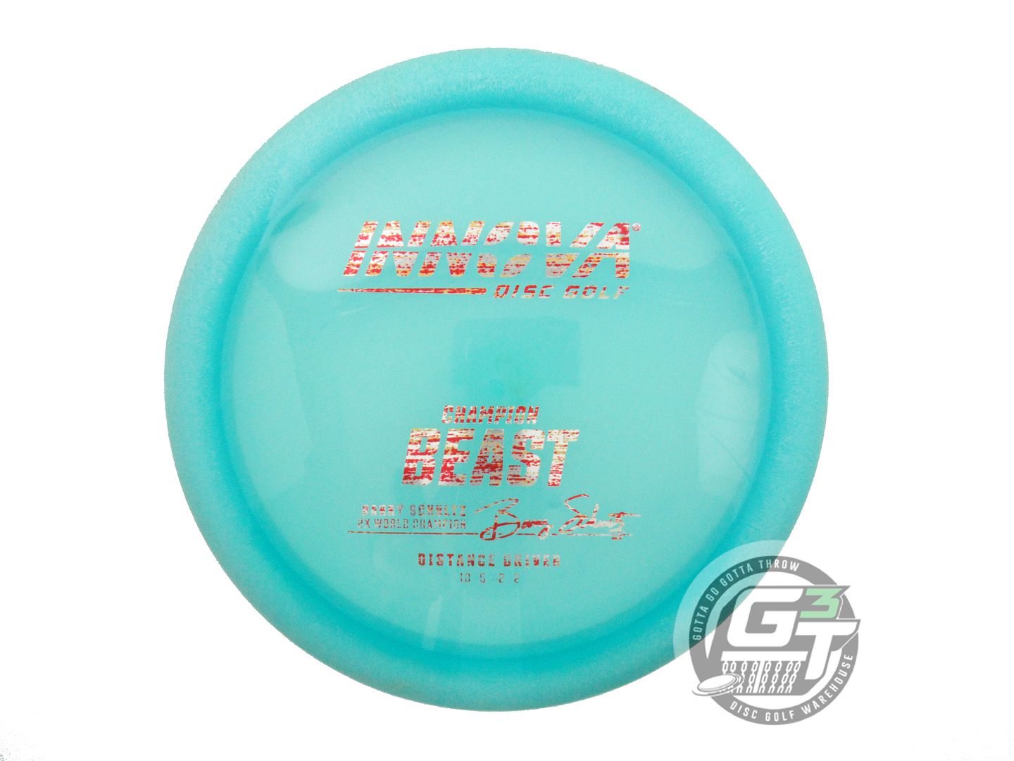 USED Innova Champion Beast 163g Green Orange Cloud Foil Distance Driver Disc