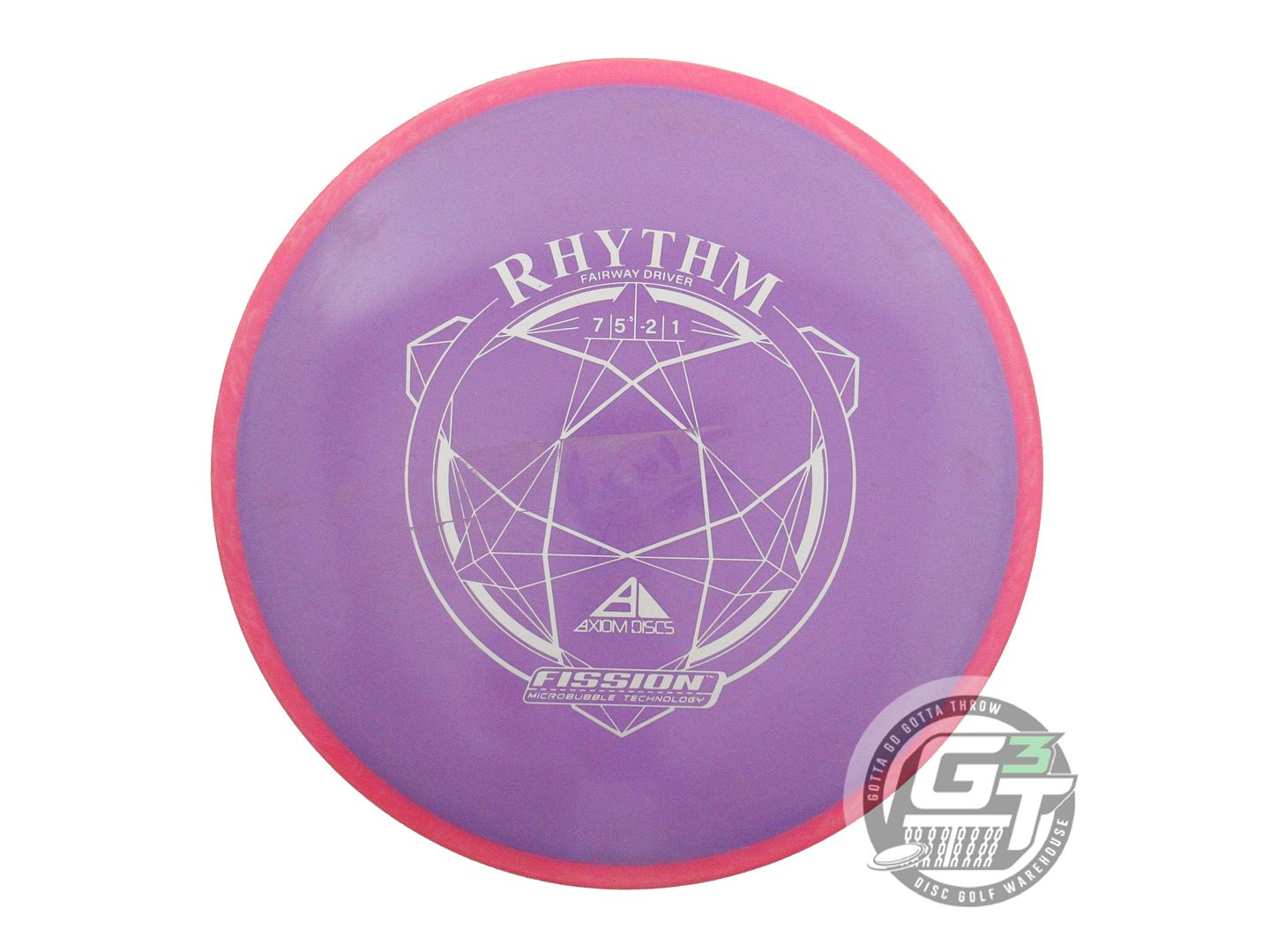 USED Axiom Discs Fission Rhythm 171g Purple Pink Rim Distance Driver Disc