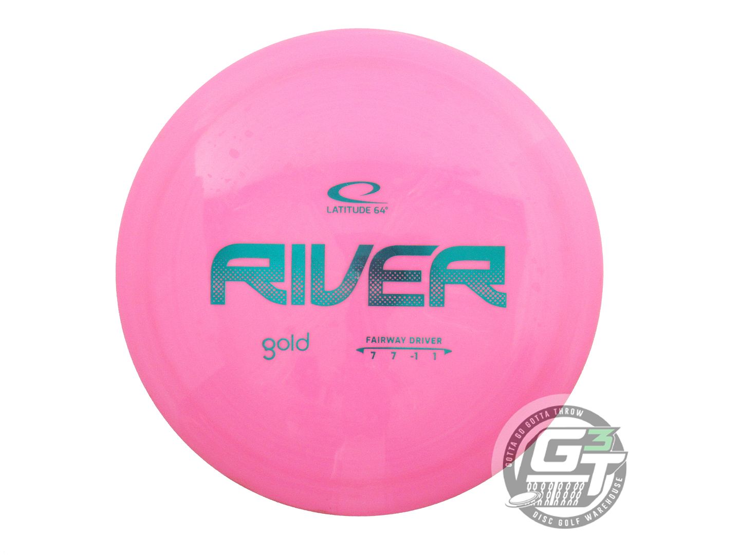USED Latitude 64 Gold River 170g Pink Teal Foil Fairway Driver Golf Disc