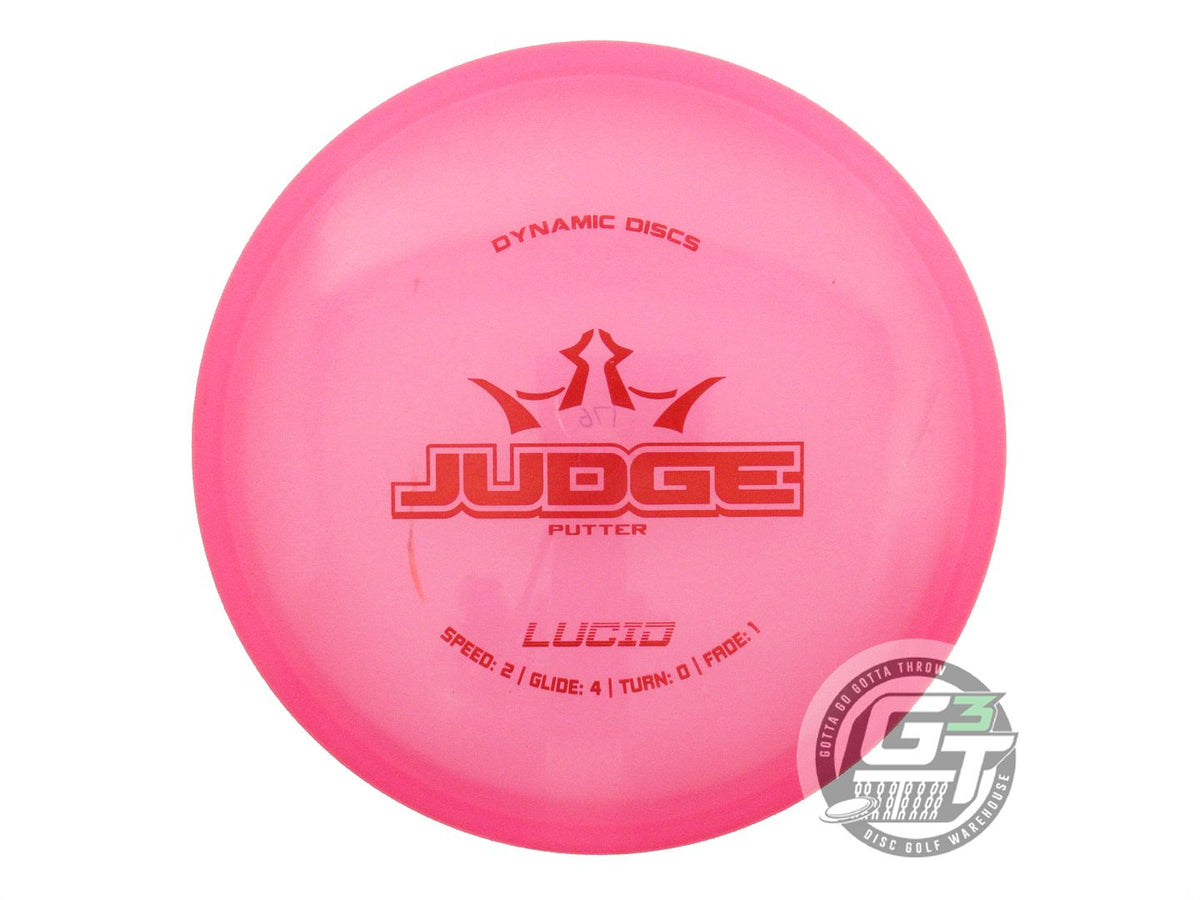 USED Dynamic Discs Lucid Judge 176g Pink Red Foil Putter Golf Disc